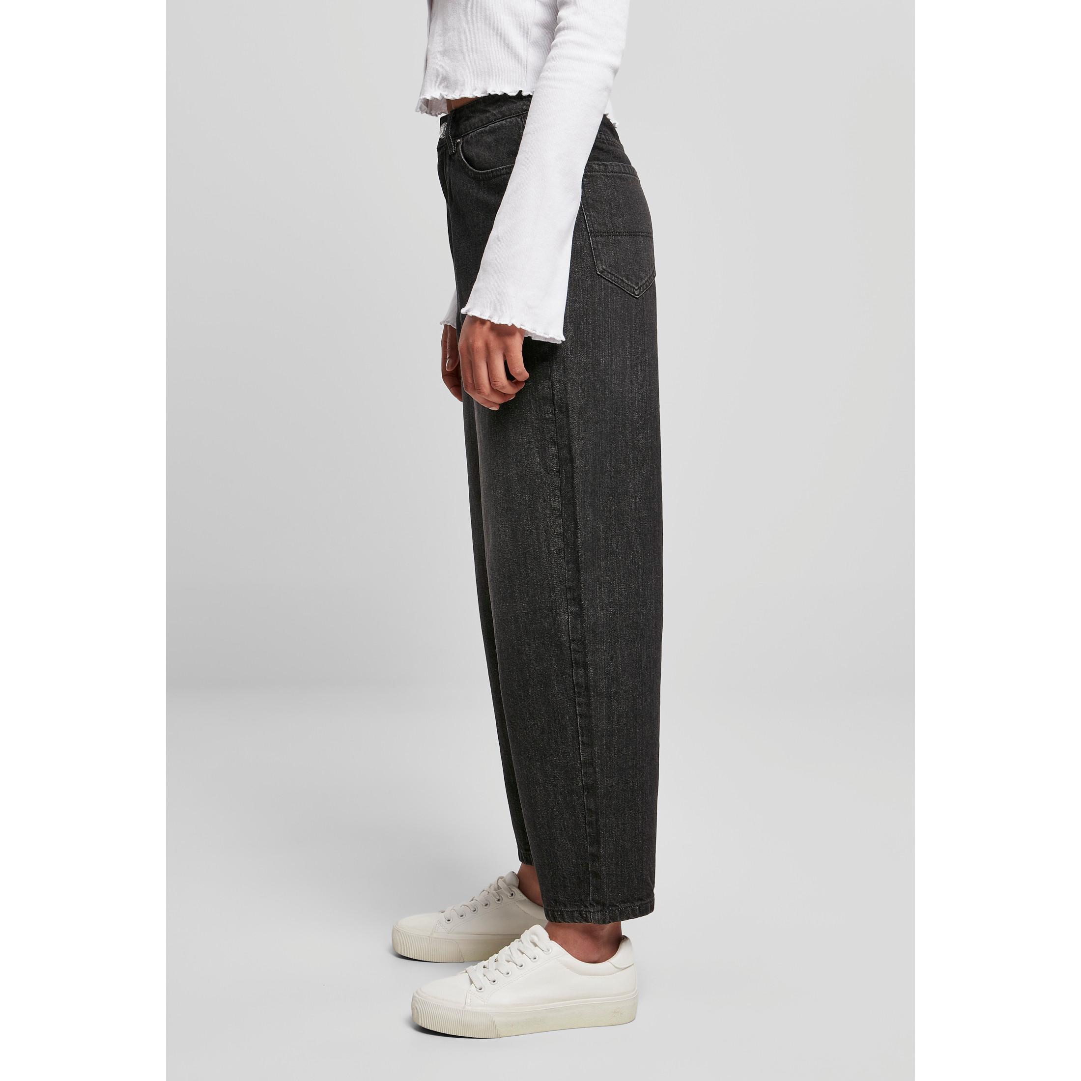 URBAN CLASSICS High Waist Cropped Straight Leg Jeans