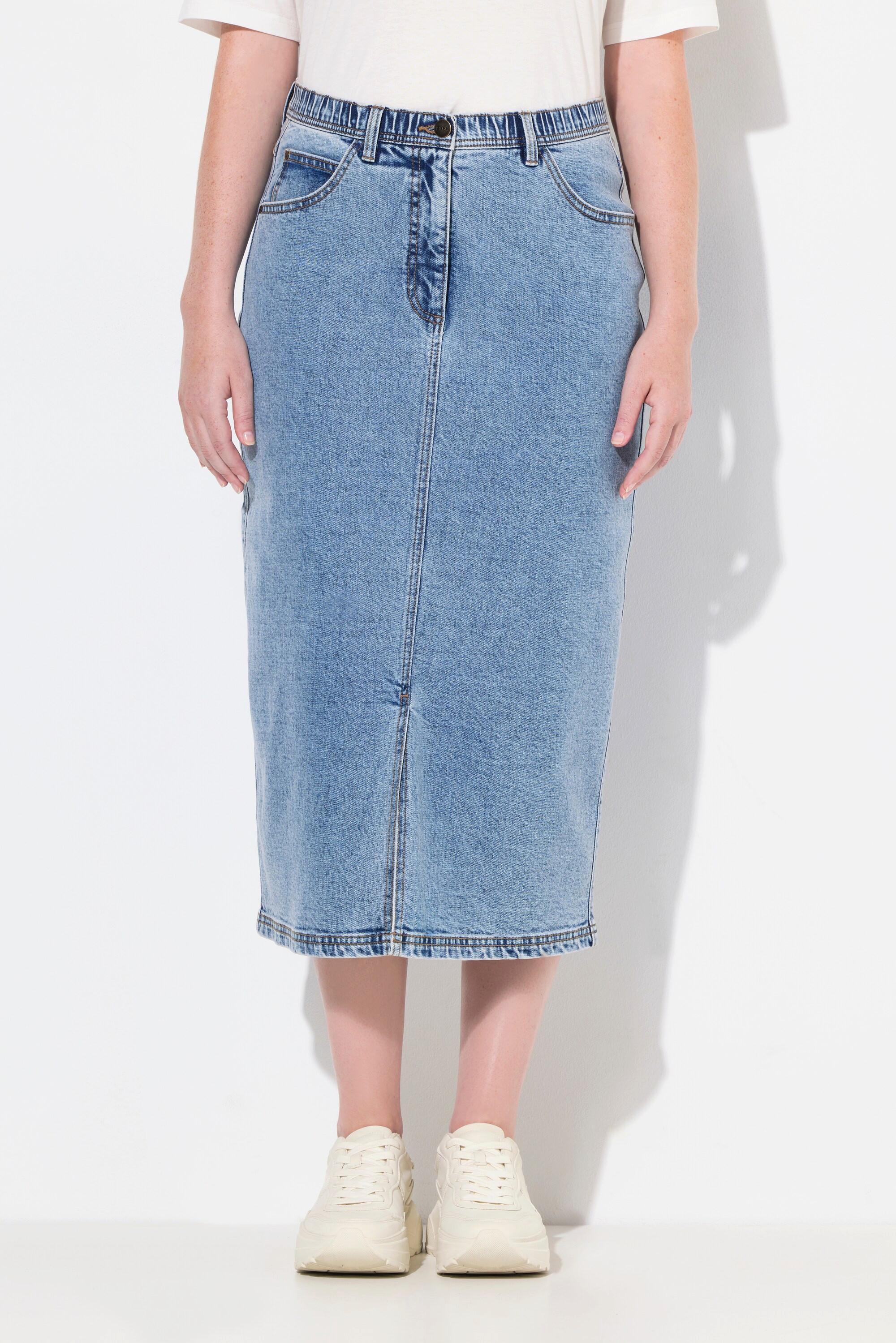 Ulla Popken Jeansrock, Komfortbund, 5-Pocket-Schnitt, Biobaumwolle