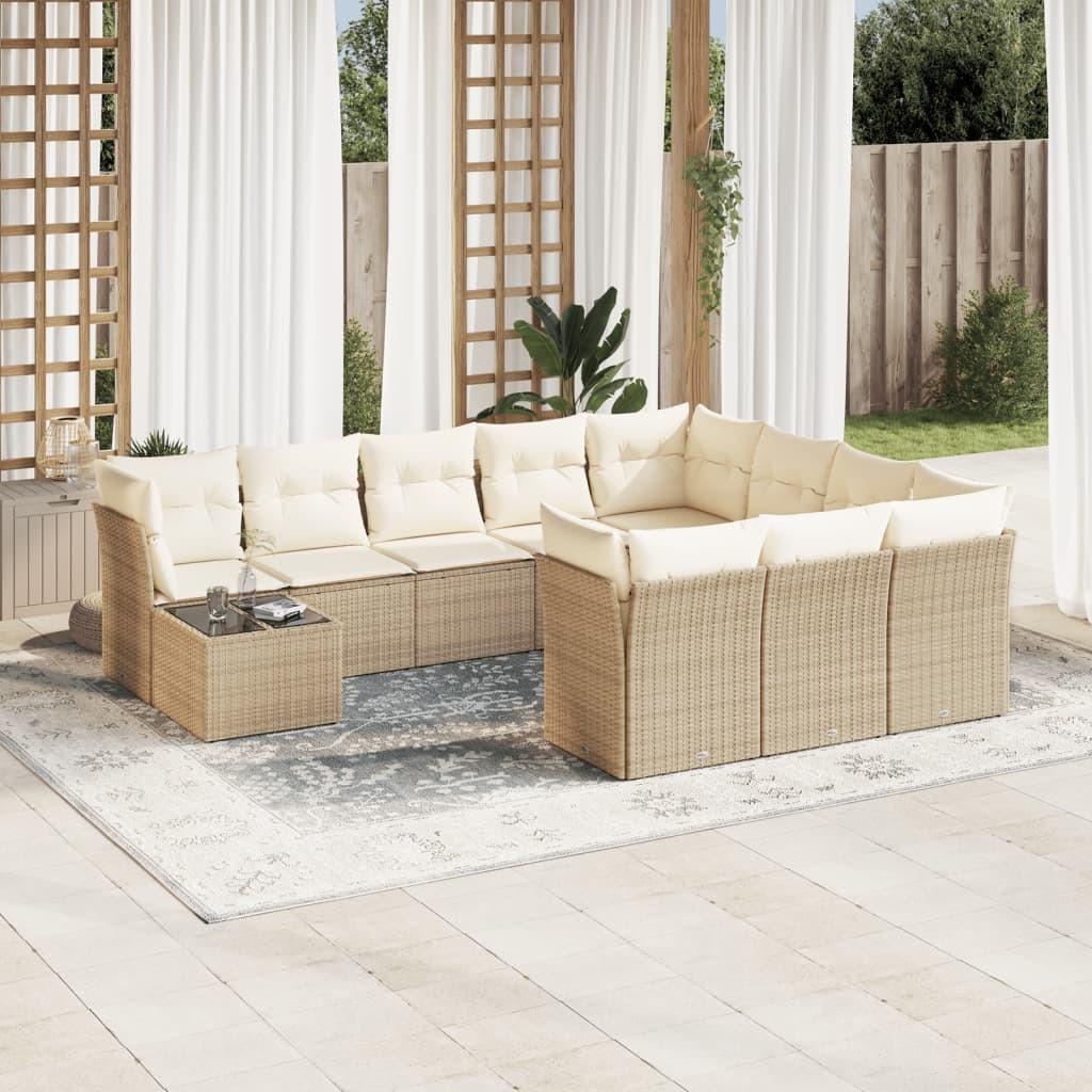 VidaXL Garten sofagarnitur poly-rattan