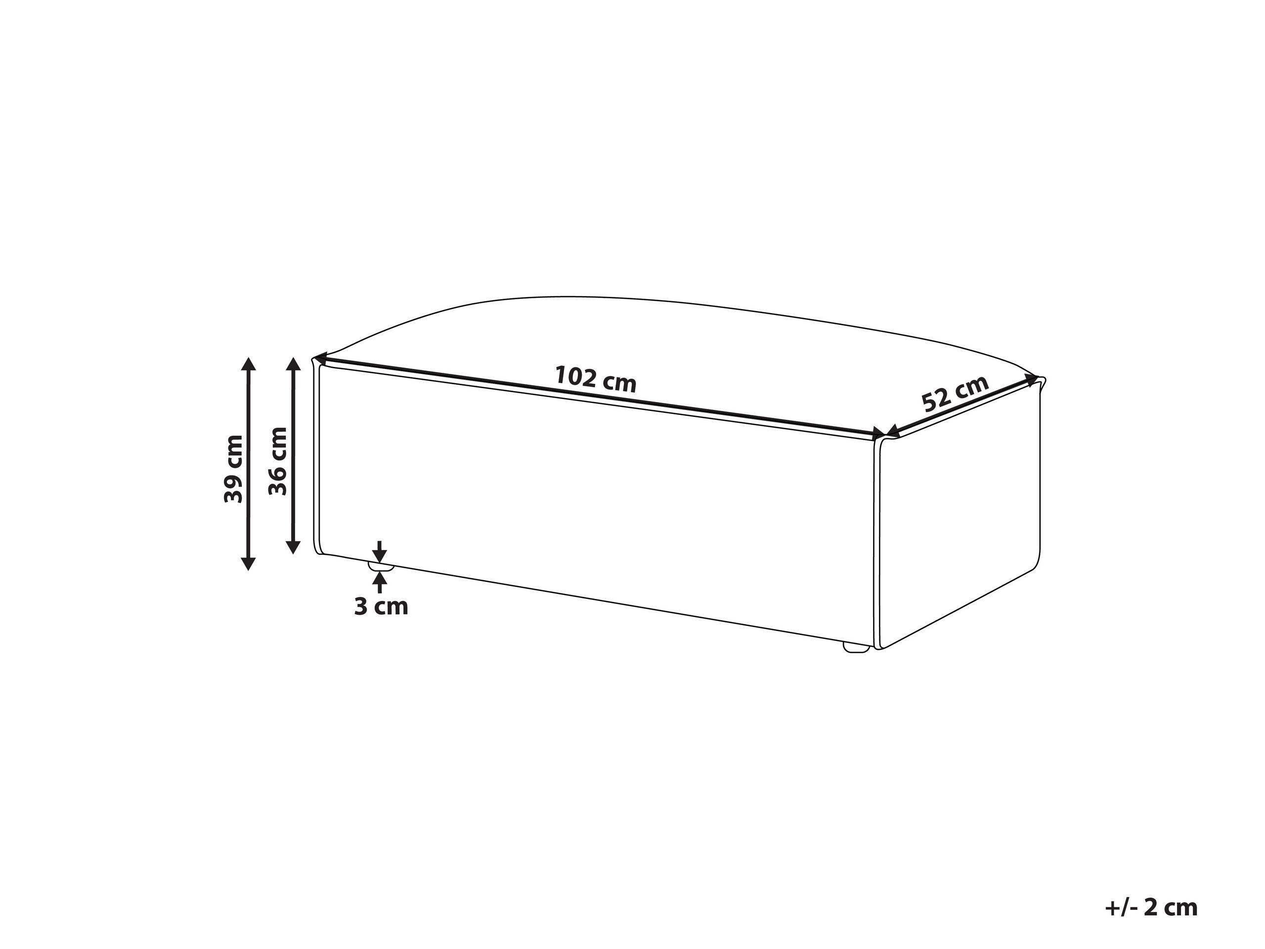Beliani Ottomane aus Polyester Modern HELLNAR