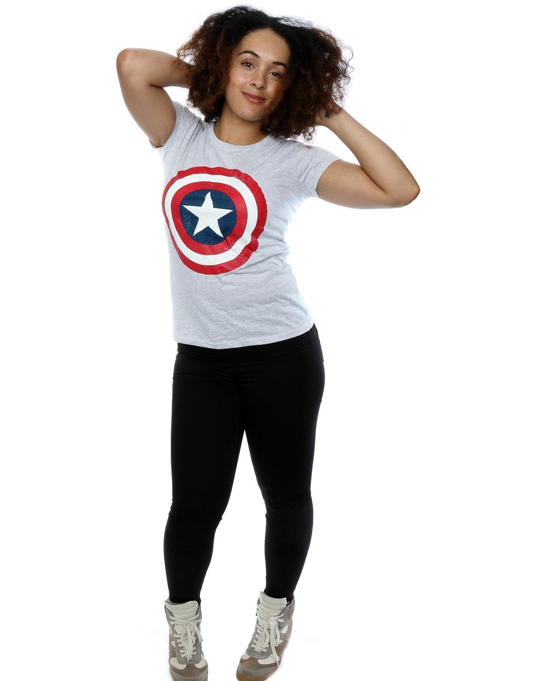CAPTAIN AMERICA Schild Print T-Shirt