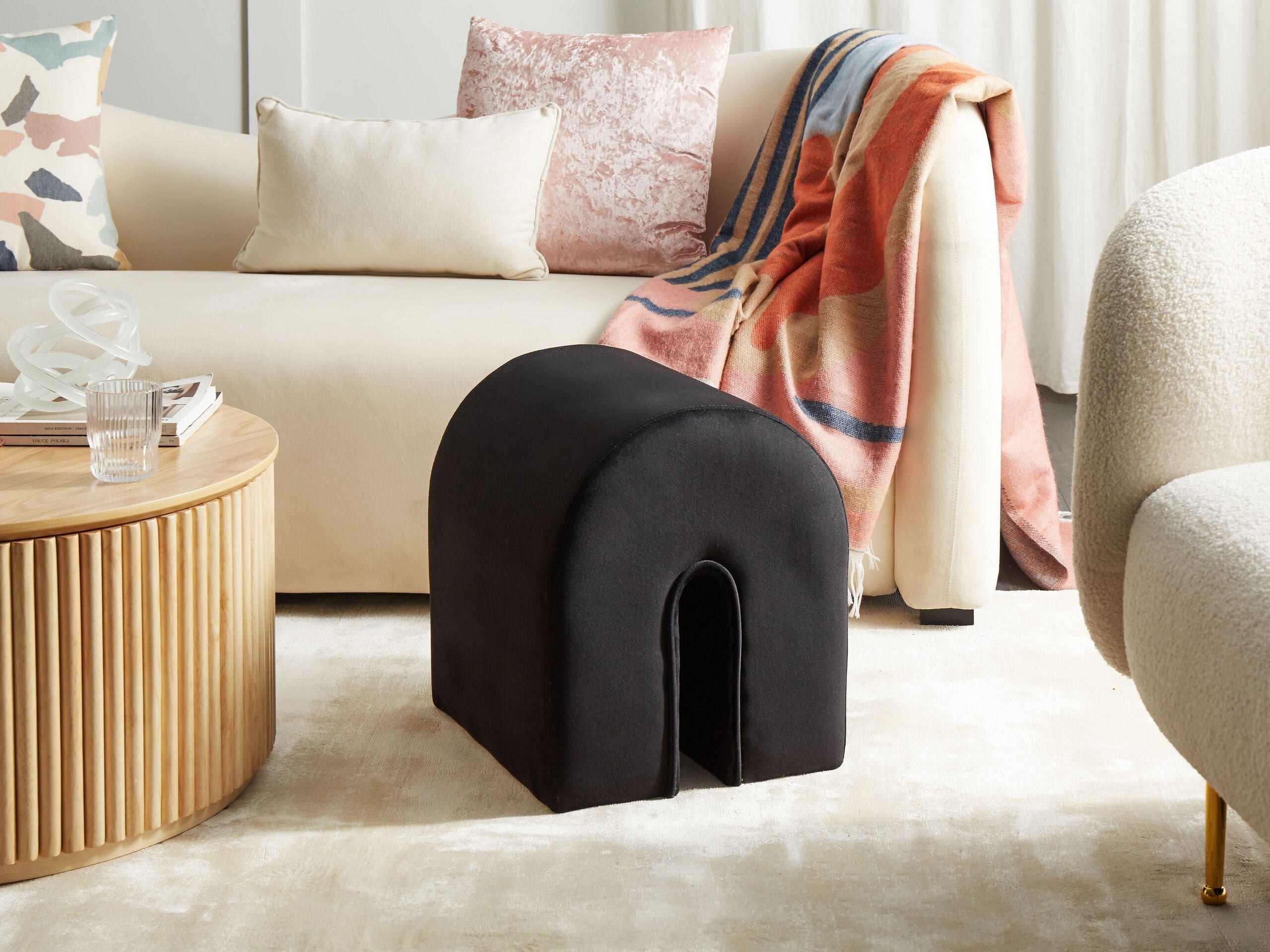 Beliani Pouf aus Samtstoff Modern MODOC