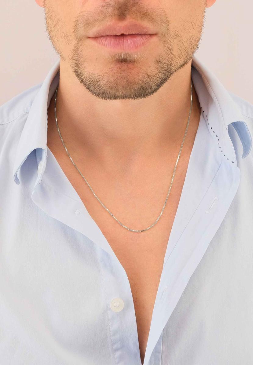 MUAU Schmuck Collier Venezianer Weissgold 750, 0.9mm, 50cm