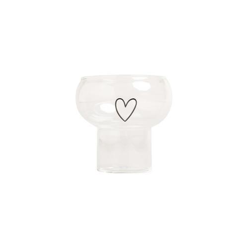 Eulenschnitt Bubble Glas Herz