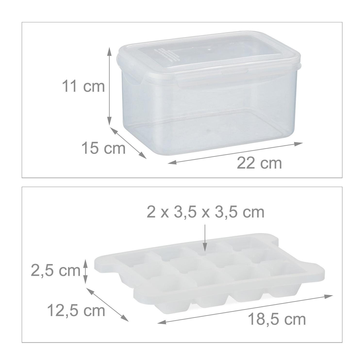 Northix Set Eiswürfelformen mit Box und Deckel