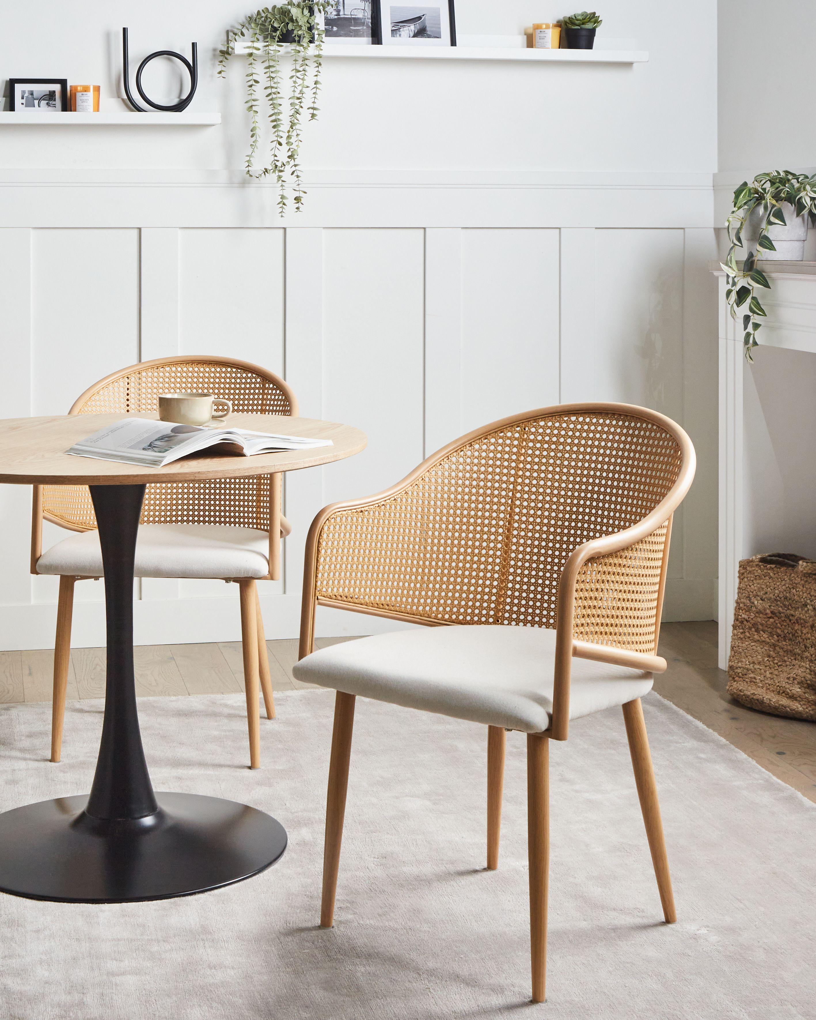 Beliani Esszimmerstuhl 2er Set aus Eisen Retro WEIMAR