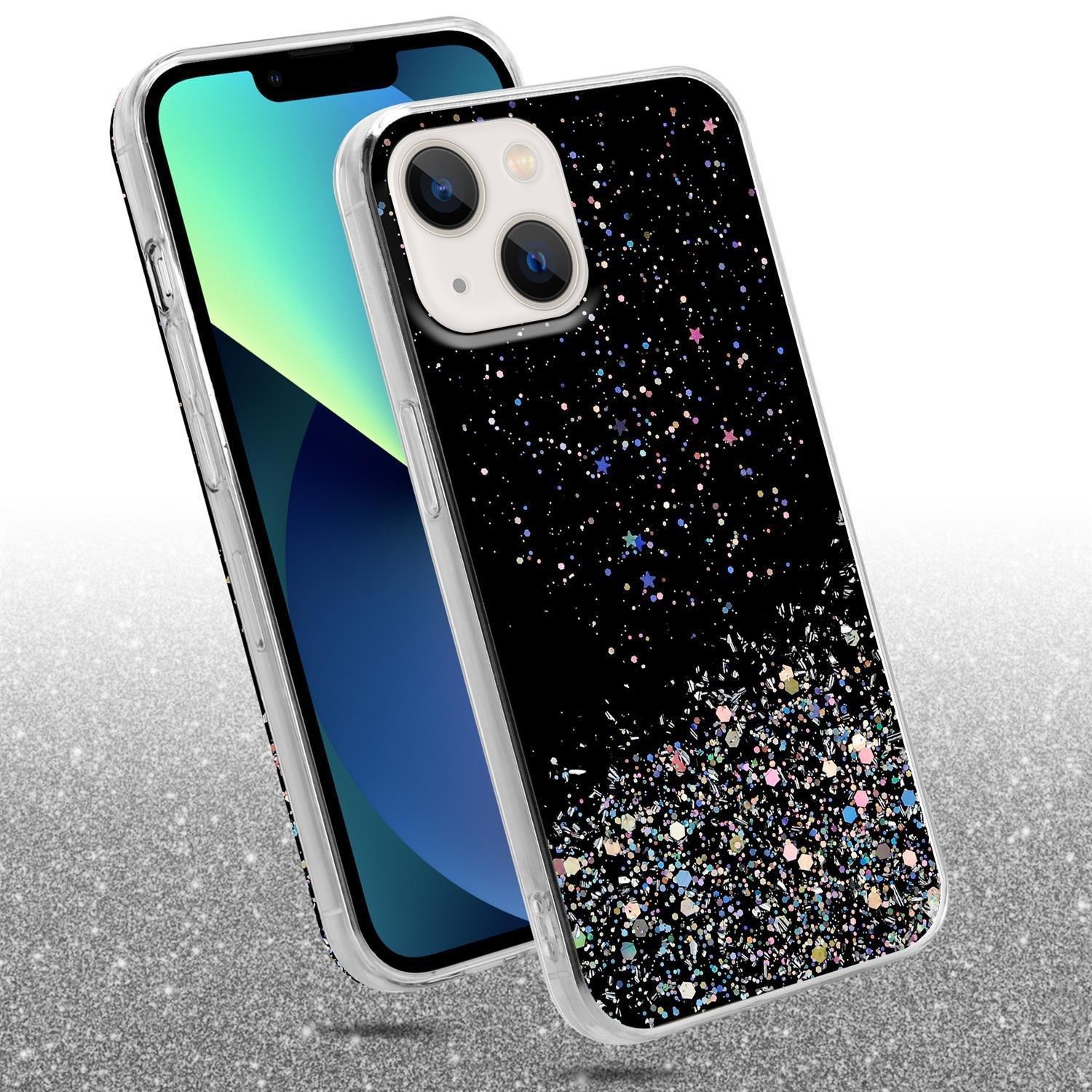 Cadorabo Hülle für Apple iPhone 13 TPU Silikon mit funkelnden Glitter