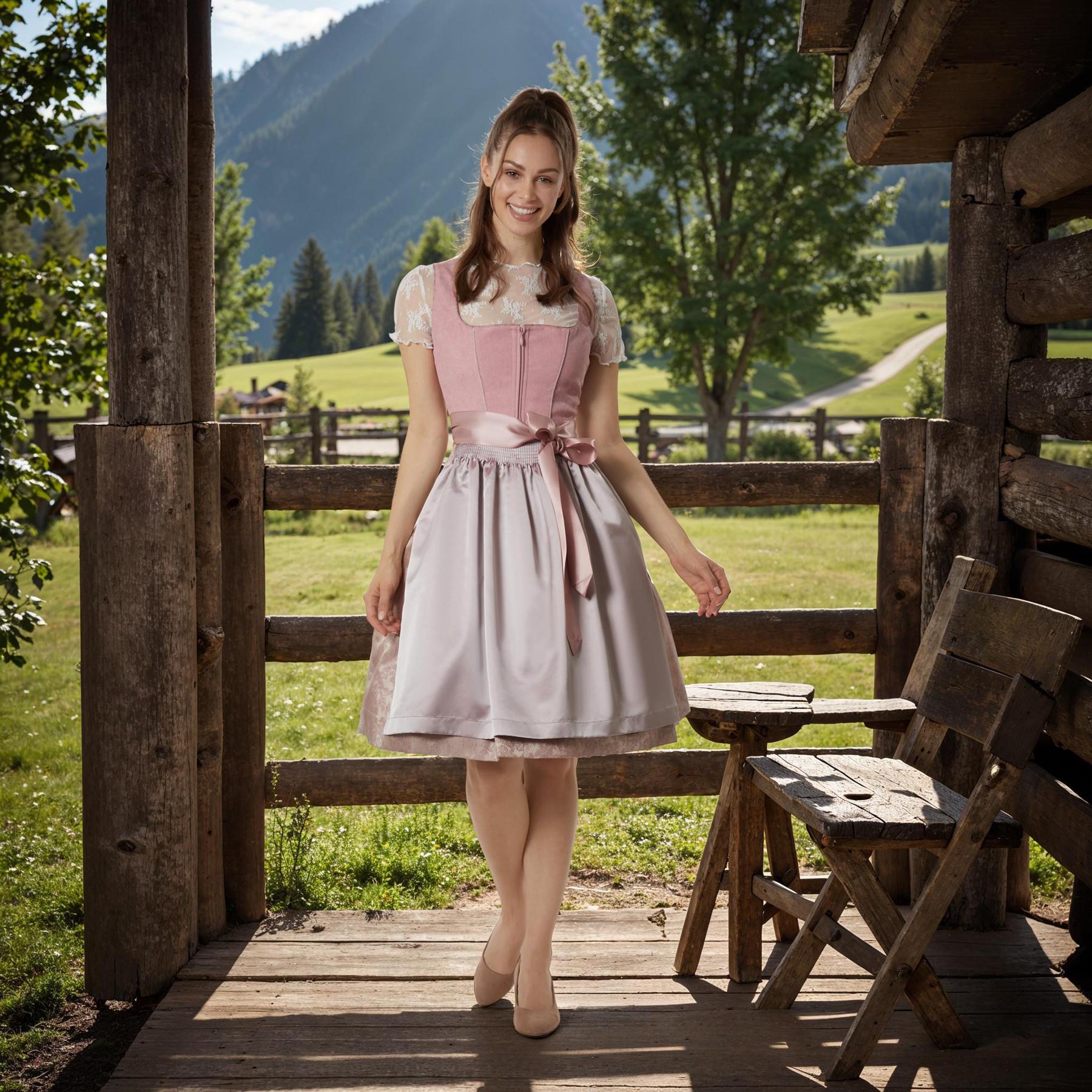 Tectake Linah Midi Dirndl