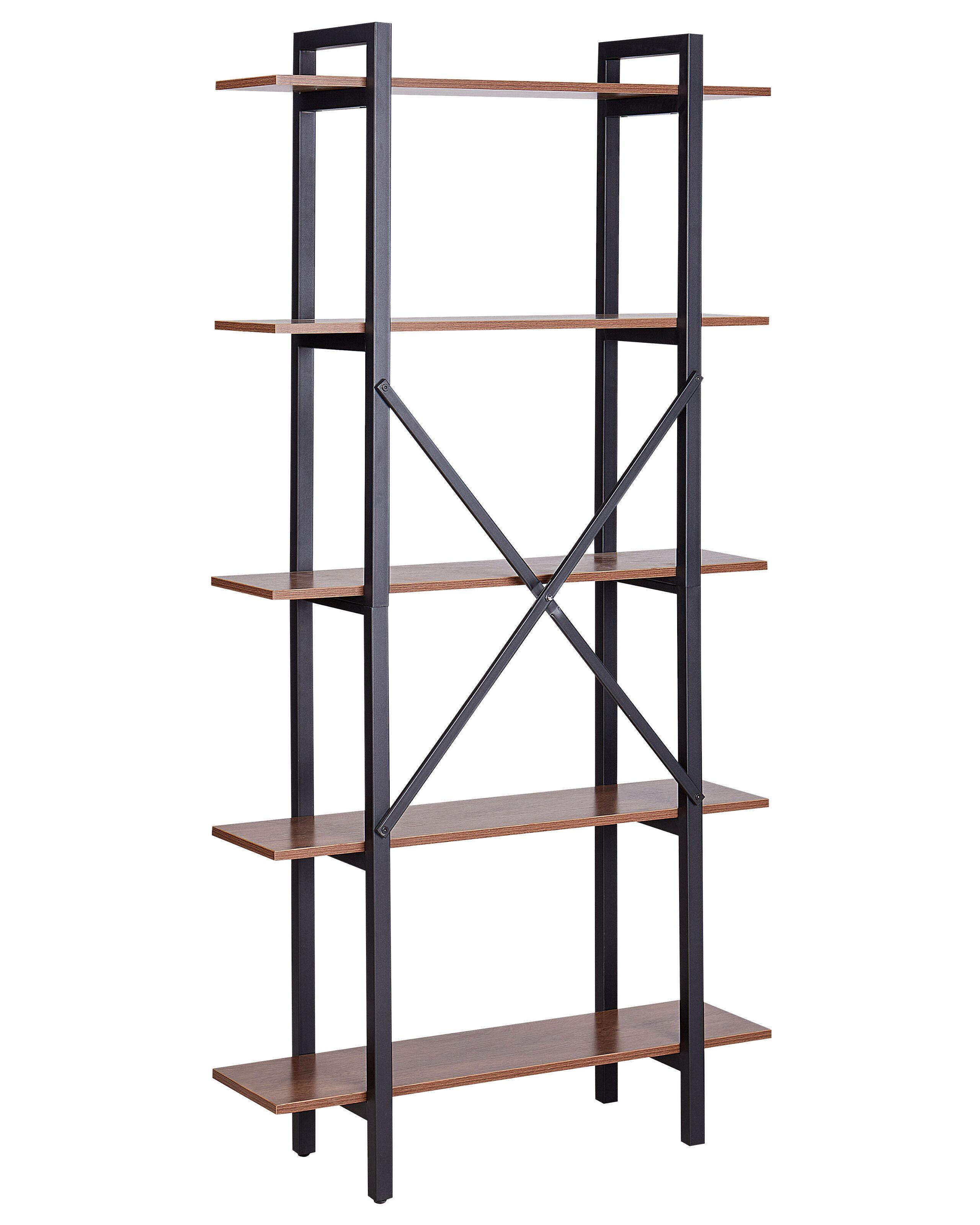 Beliani Regal mit 5 Ebenen aus MDF-Platte Industriell DARBY