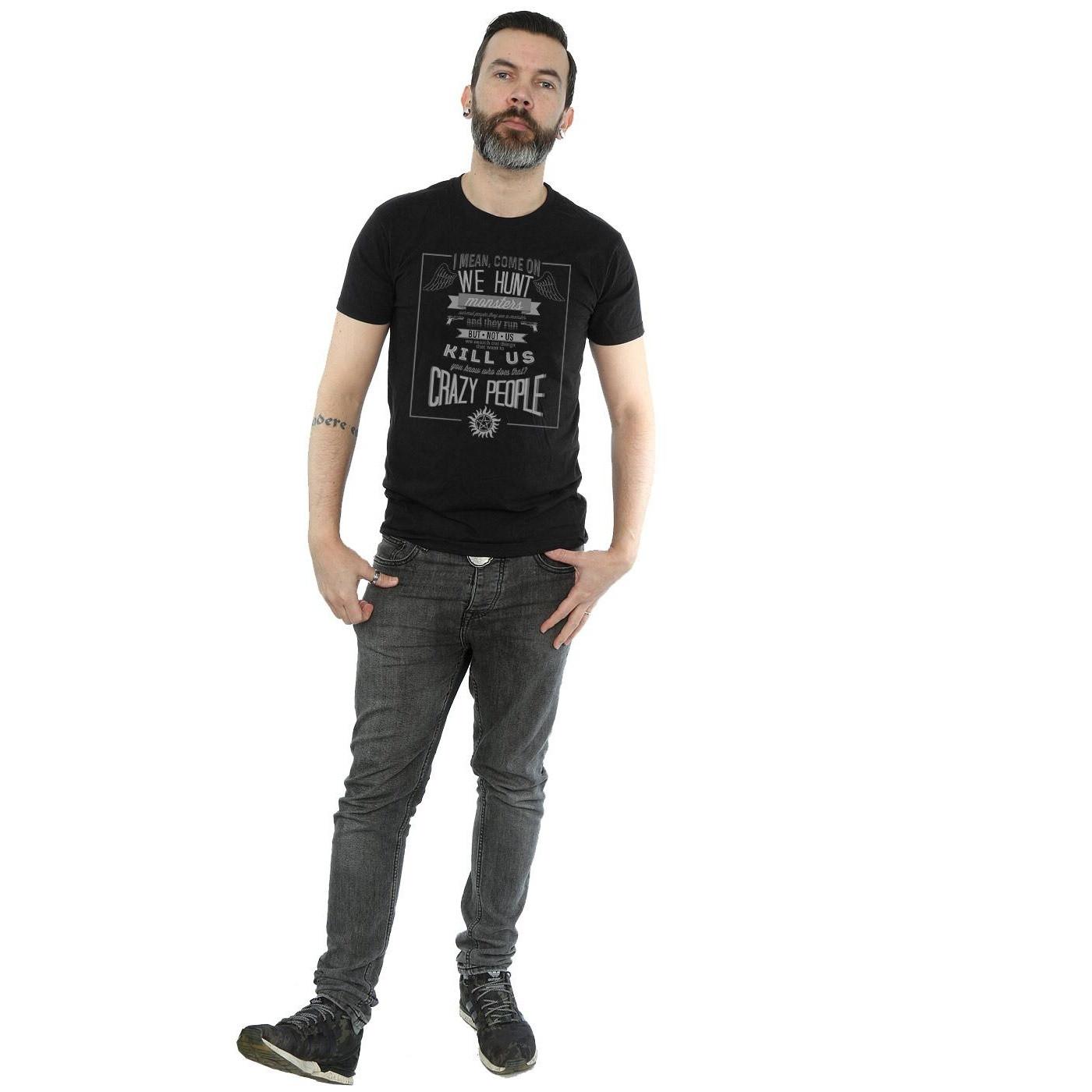 Supernatural Crazy People Bedrucktes T-Shirt