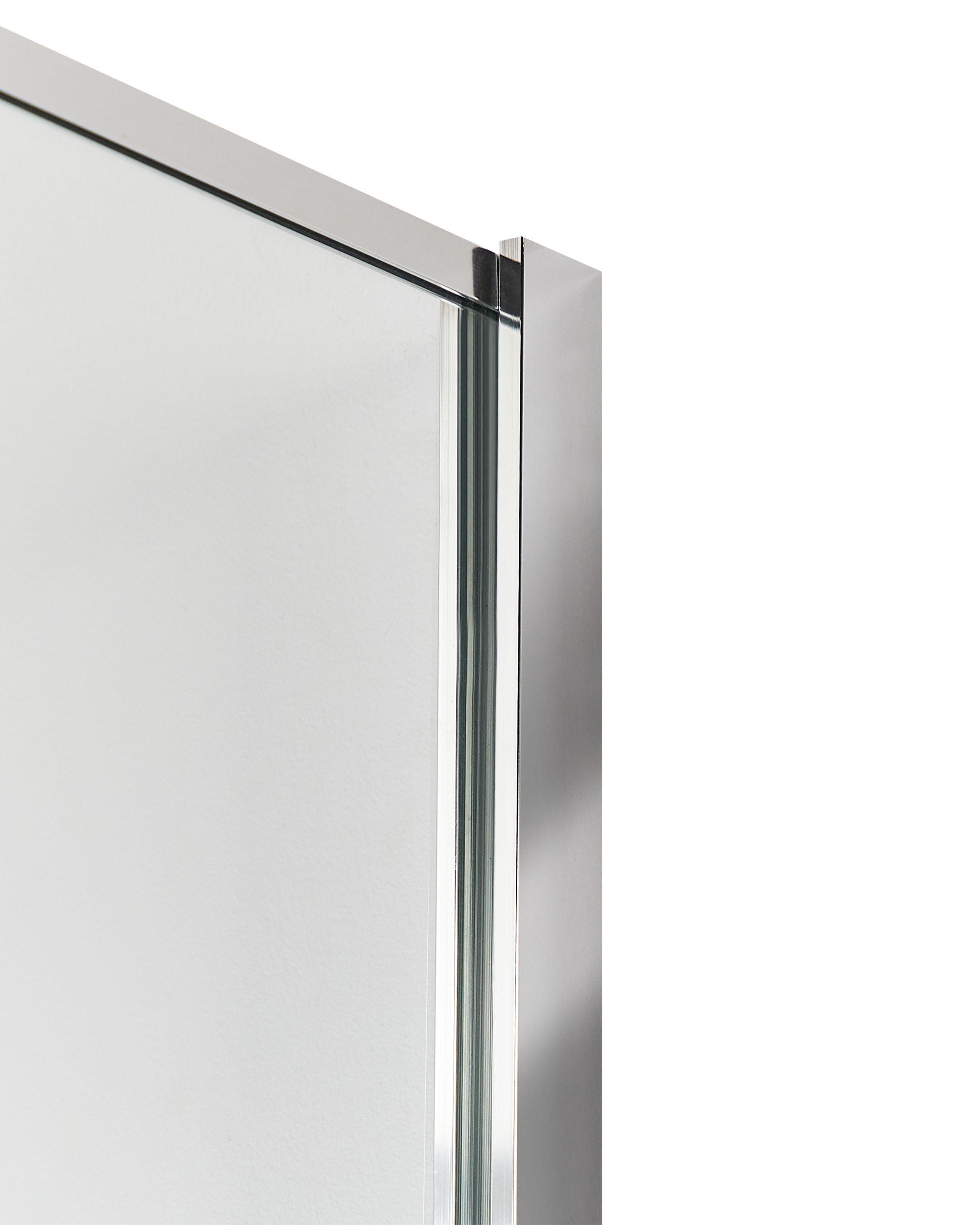 Beliani Duschwand aus Sicherheitsglas Modern WASPAM