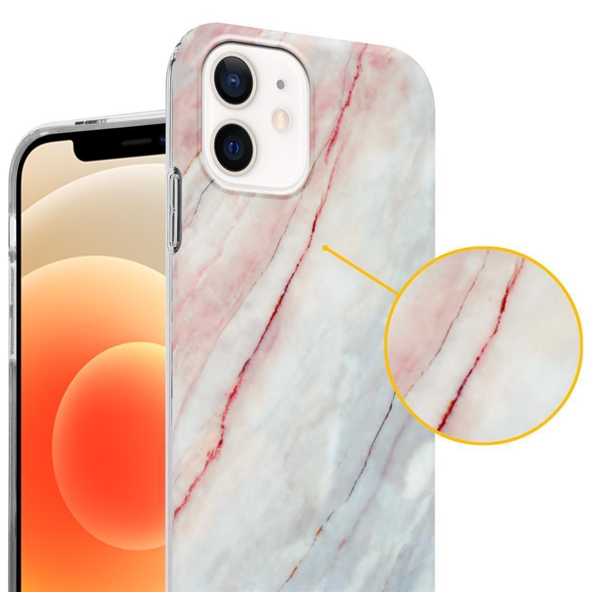 Cadorabo Hülle für Apple iPhone 12 PRO MAX aus TPU Silikon mit Muster Mosaik