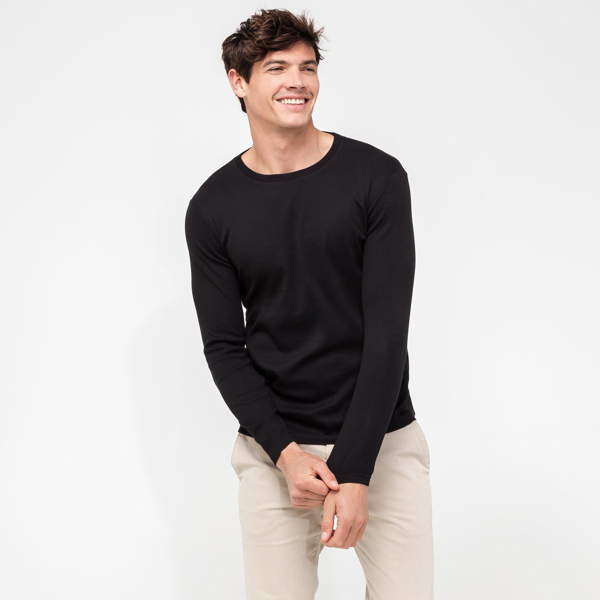 Manor Man Langarm Modern Fit T-Shirt