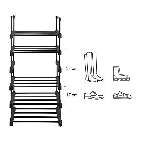 Pricenet Platzsparendes Schuhregal mit 6 Ablagen – stabiler Organizer aus Eisen