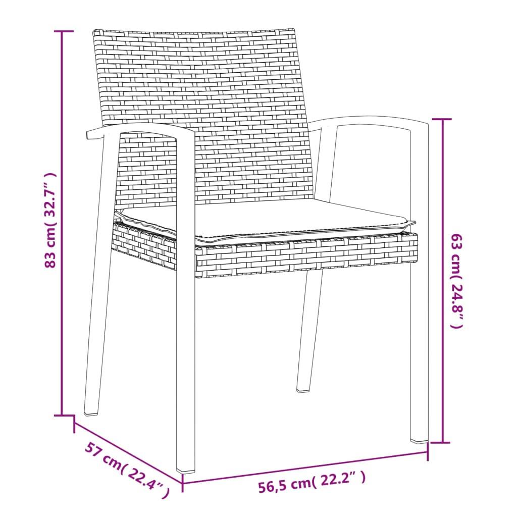 VidaXL Gartenstuhl poly-rattan