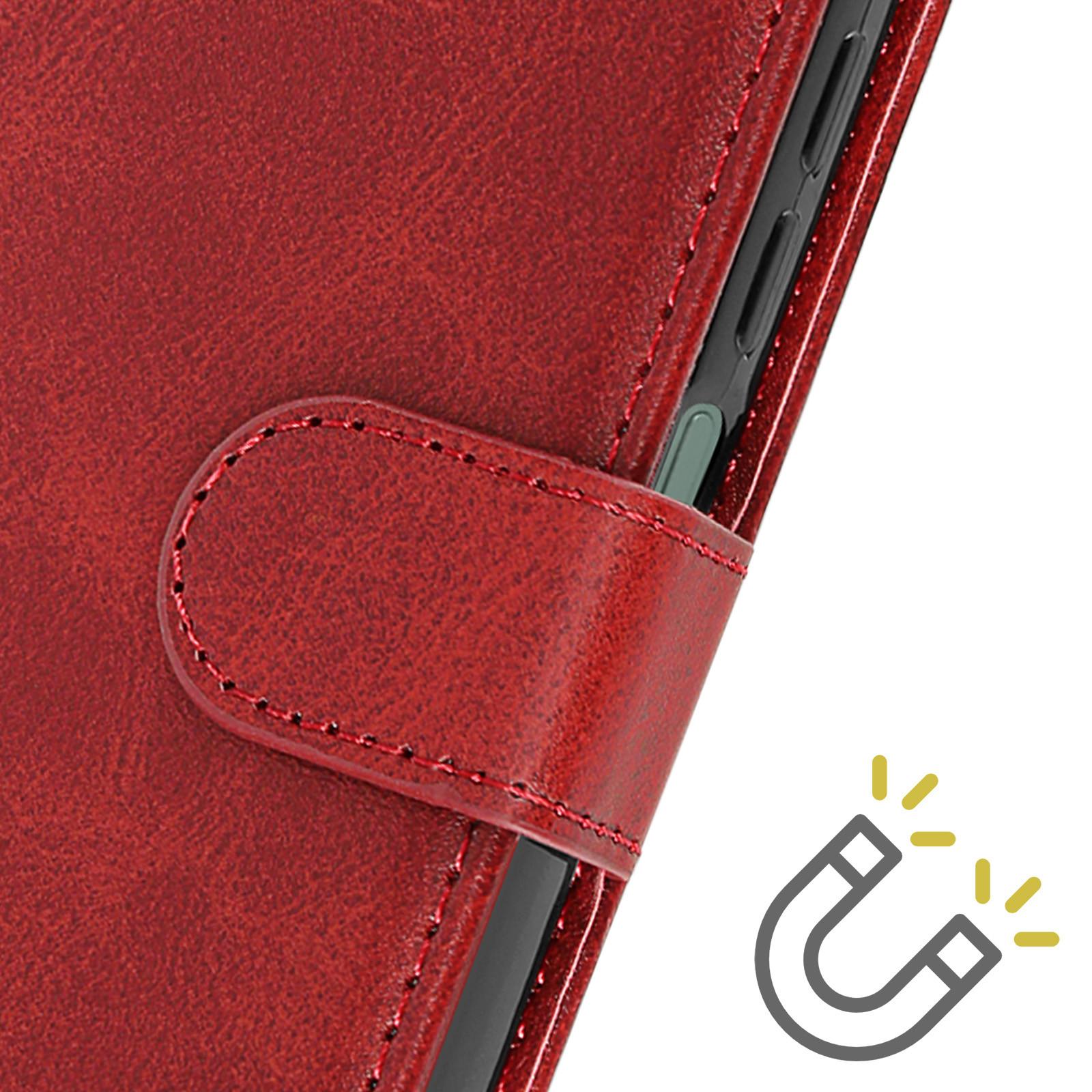 Avizar Klapphülle Realme C67 Dunkelrot