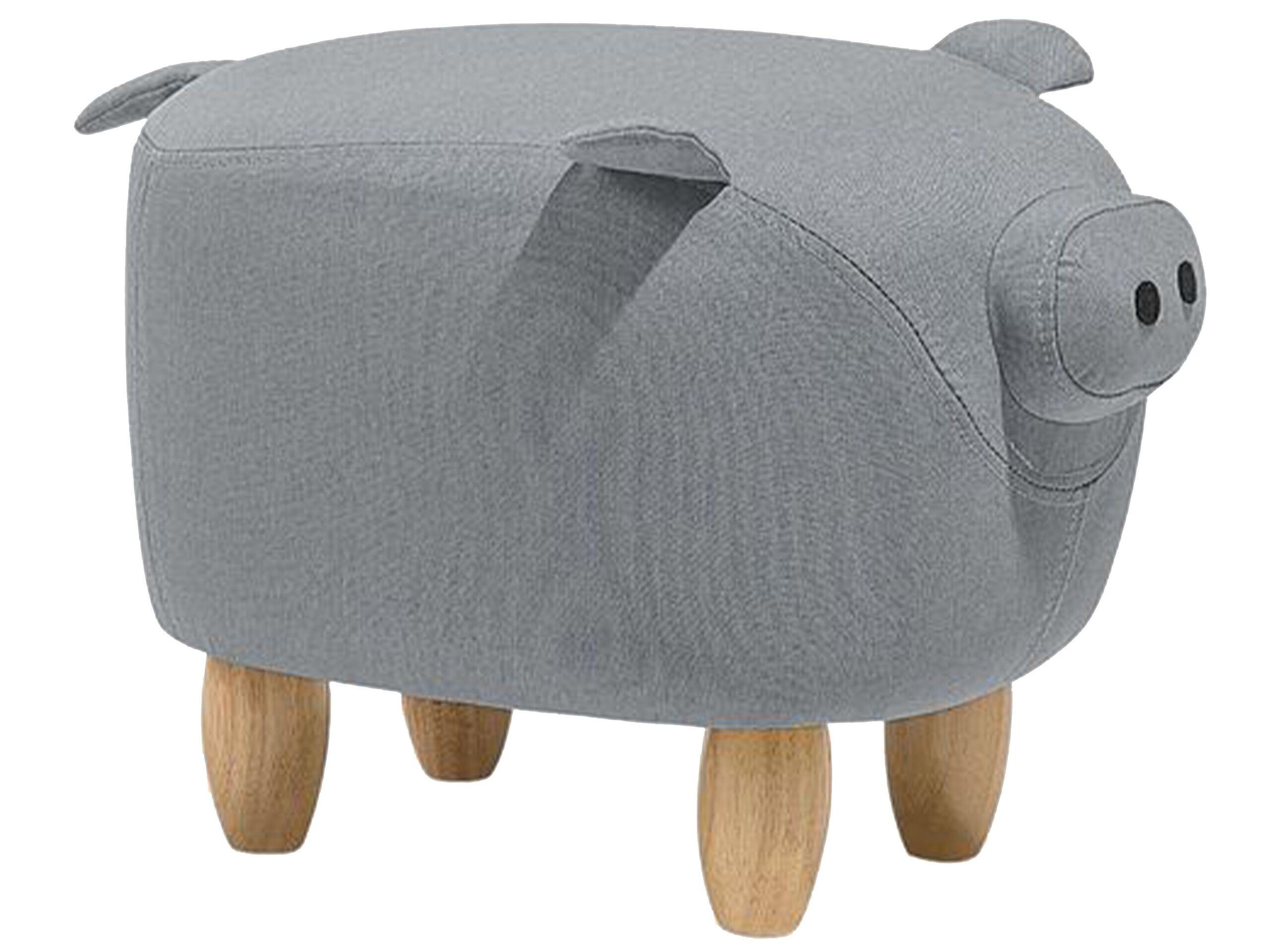 Beliani Tierhocker aus Polyester Modern PIGGY