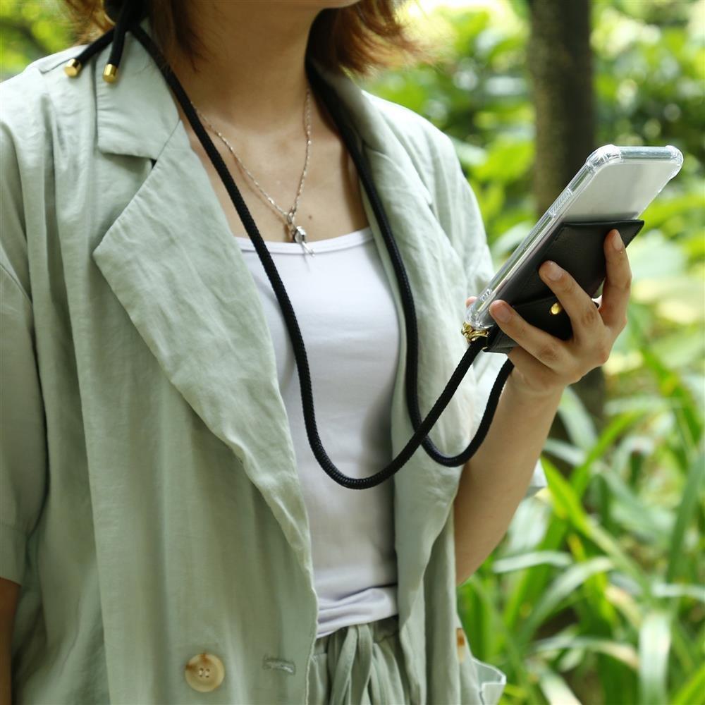 Cadorabo Handy Kette für Apple iPhone 12 MINI Silikon mit Gold Ringen