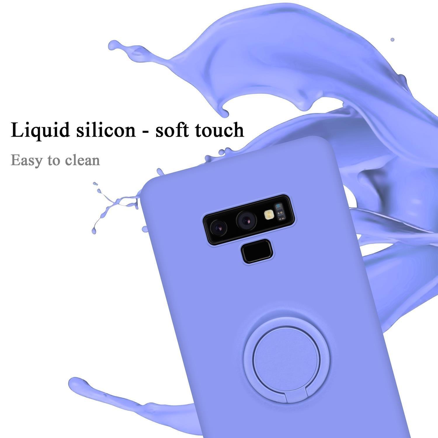 Cadorabo Hülle für Samsung Galaxy NOTE 9 TPU Silikon mit Ring Liquid