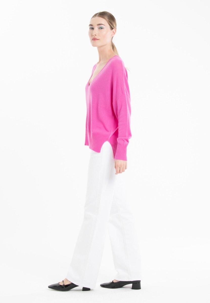 Studio Cashmere8 Pullover mit tiefem V-Ausschnitt Oversize - 100 % Kaschmir RIA 3