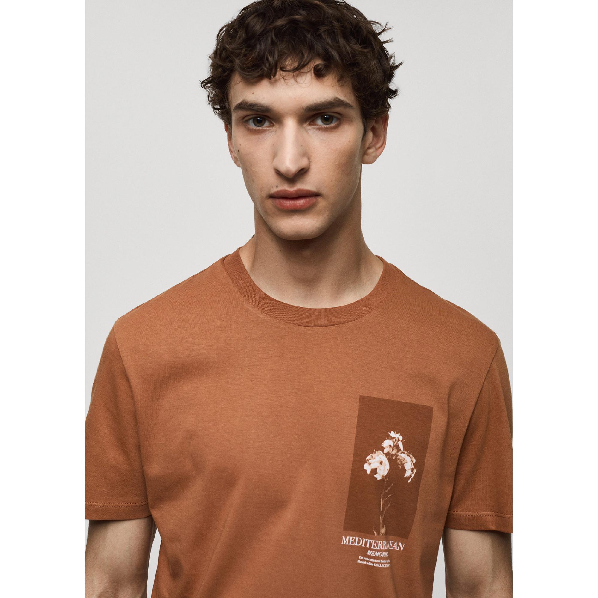 Mango Man Graphic Print Slim Fit T-Shirt