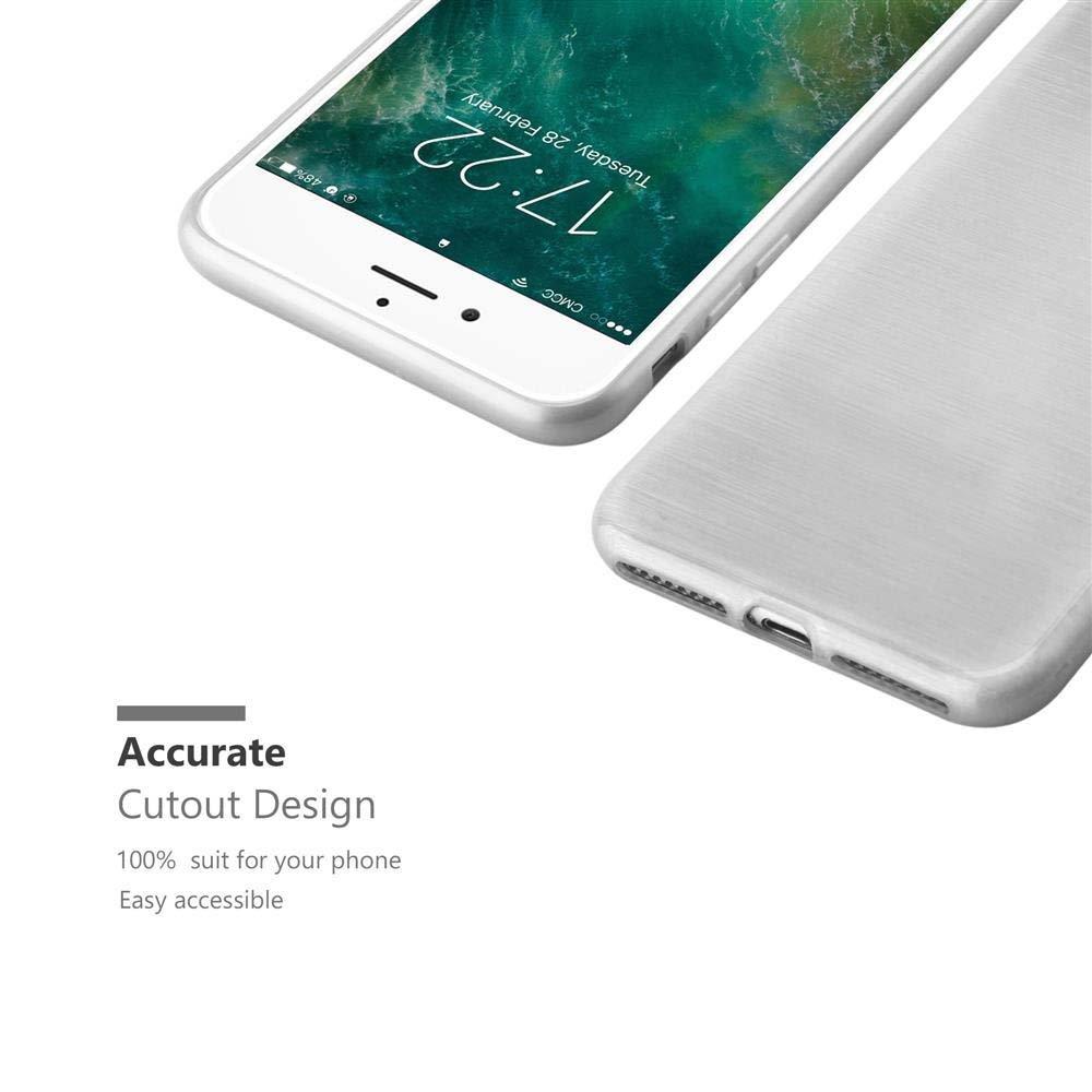 Cadorabo Hülle für Apple iPhone 7 PLUS 7S PLUS 8 PLUS TPU Silikon im Brushed Design