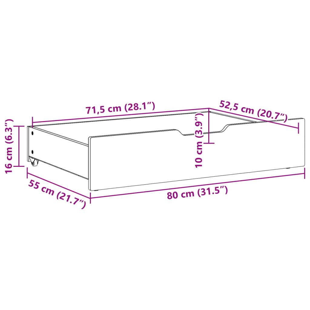 VidaXL Bettschublade kiefernholz