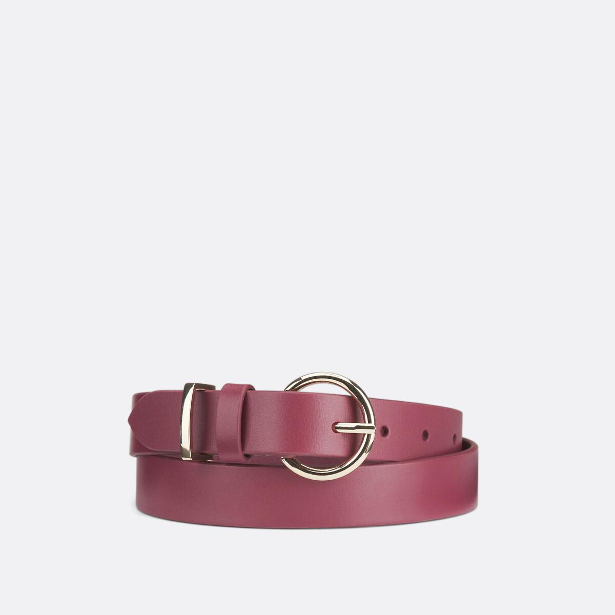 La Redoute Collections Ledergürtel mit goldfarbener Schnalle
