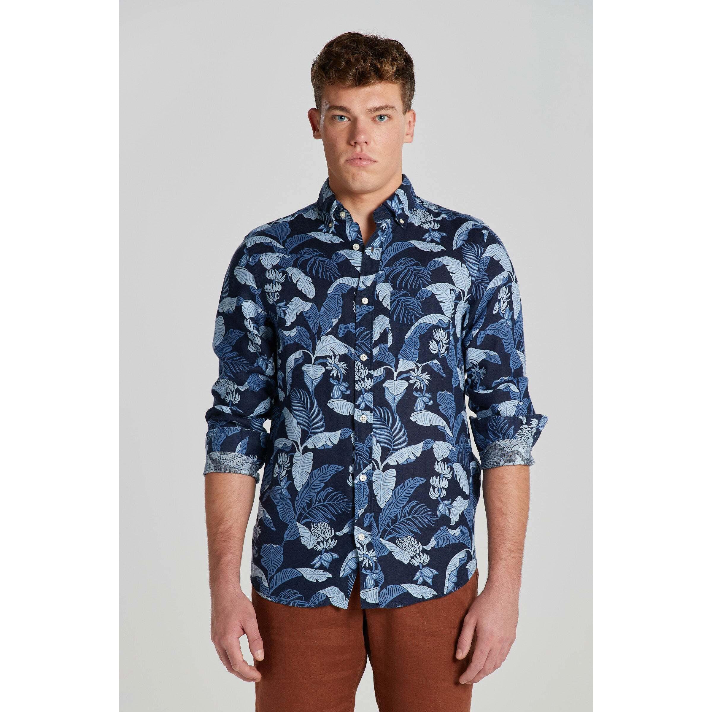 GANT Bedrucktes Regular Leinenhemd