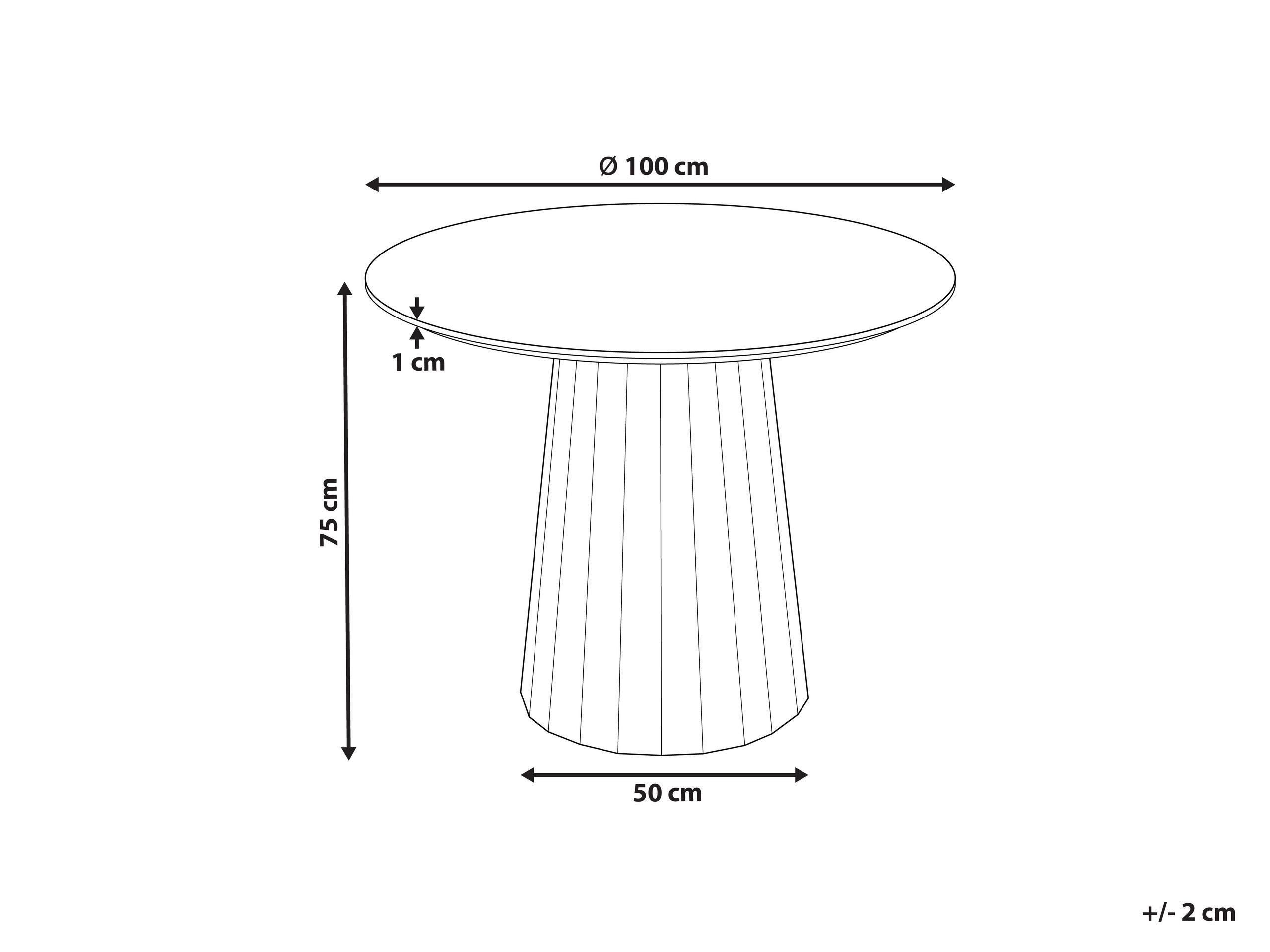 Beliani Esstisch aus Stahl Modern PLATO