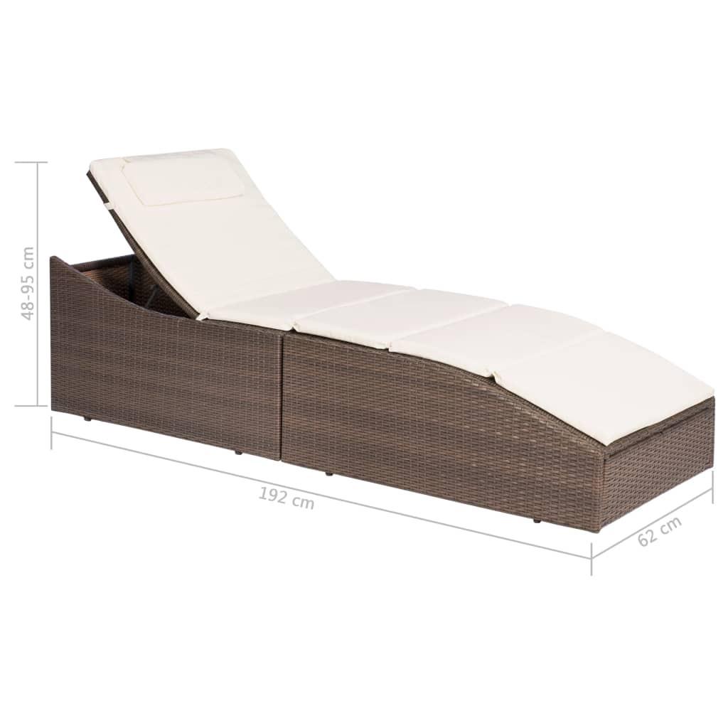 VidaXL Sonnenliege poly-rattan
