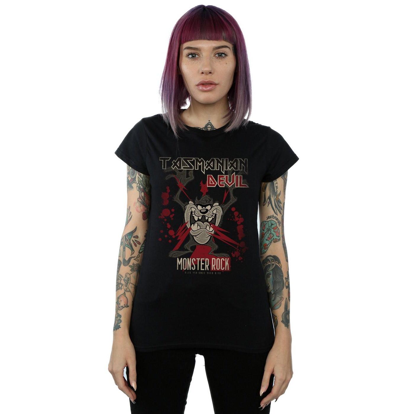 LOONEY TUNES Monster Rock Tasmanian Devil Slim Fit T-Shirt