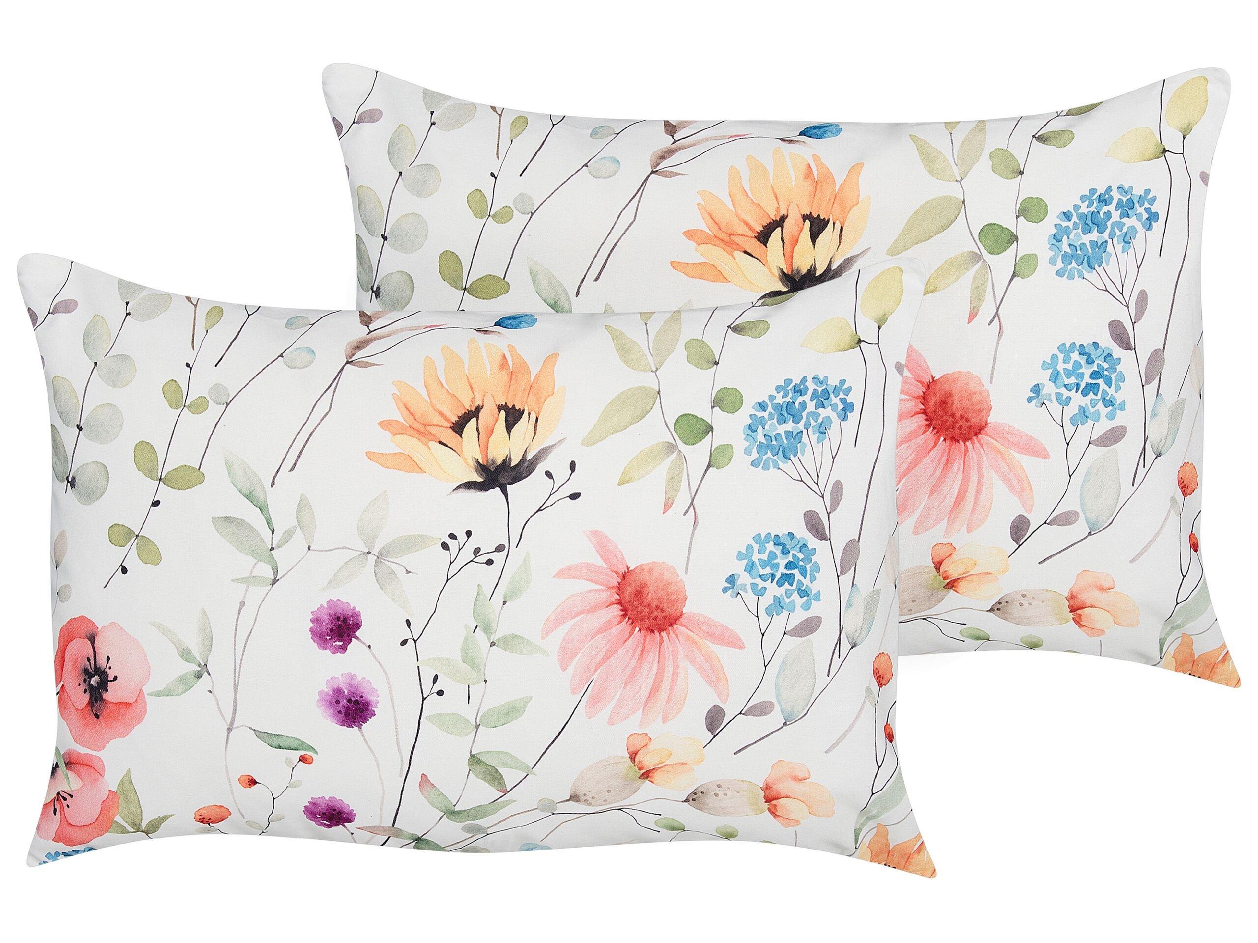 Beliani Gartenkissen 2er Set aus Polyester Boho MONESI