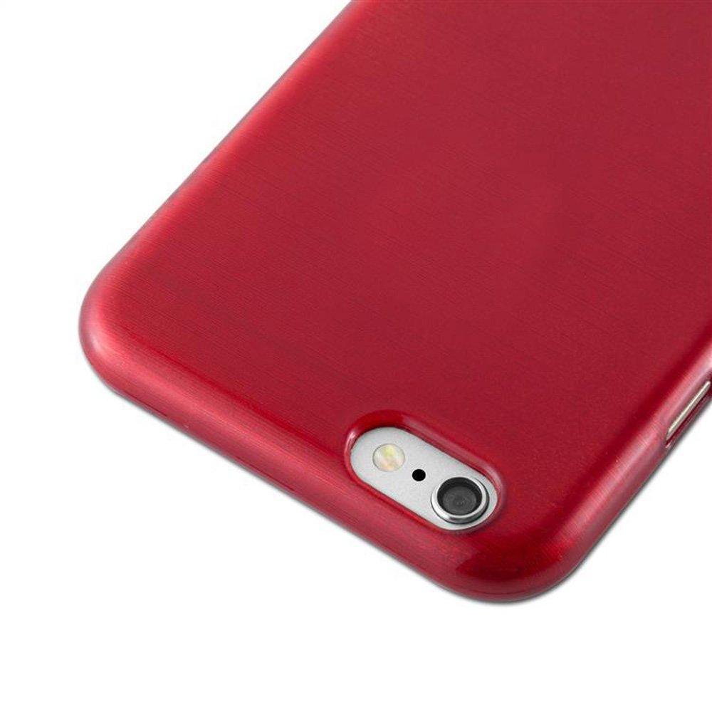 Cadorabo Hülle für Apple iPhone 6 6S TPU Silikon im Brushed Design