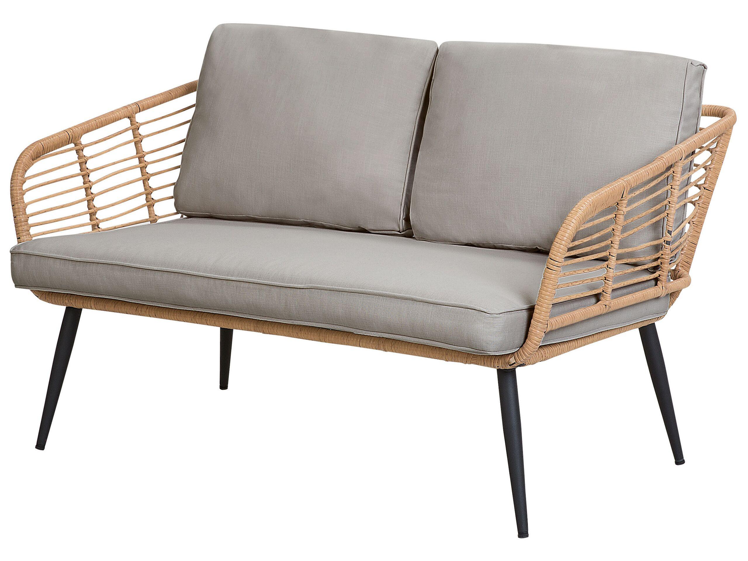 Beliani Garten Lounge aus PE Rattan Retro CORINTH II