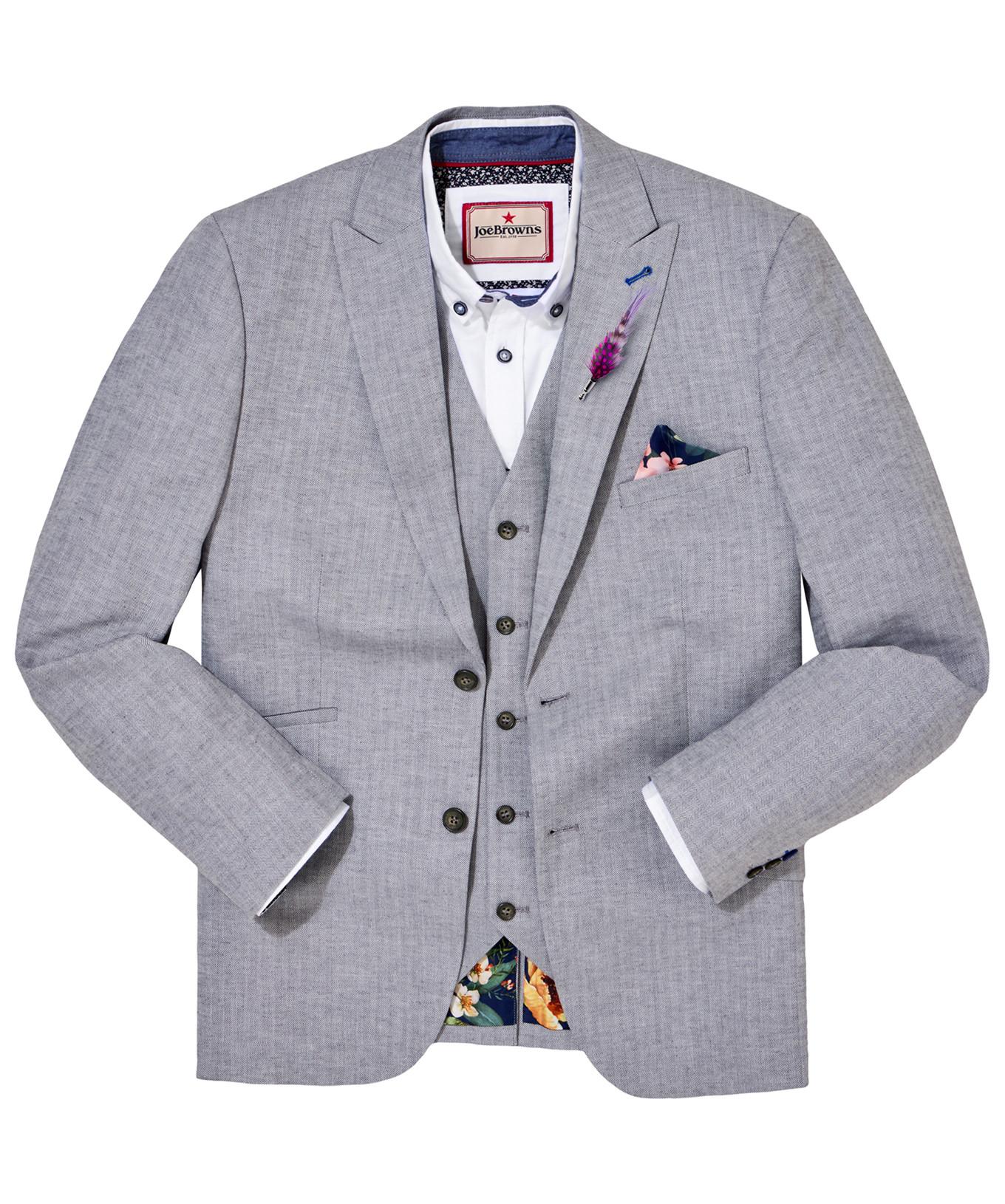 Joe Browns Fischgrät Leinenmischung Blazer