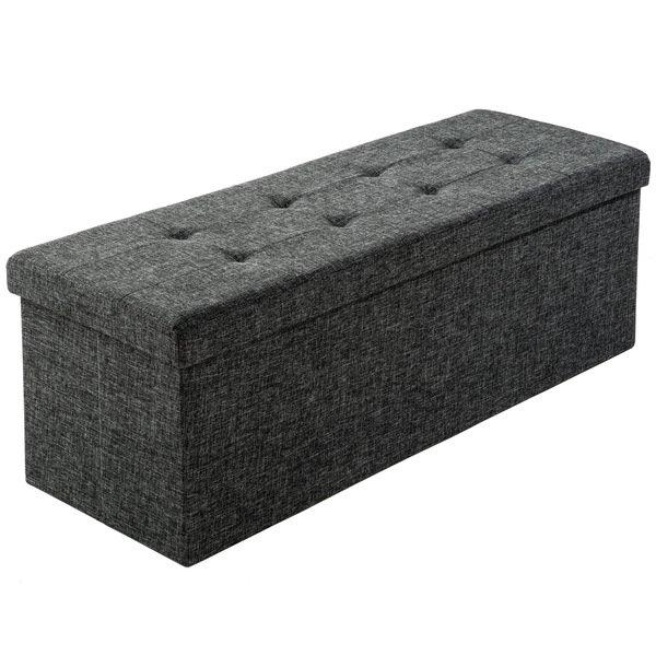 Tectake Faltbare Sitztruhe aus Polyester mit Stauraum 110x38x38cm