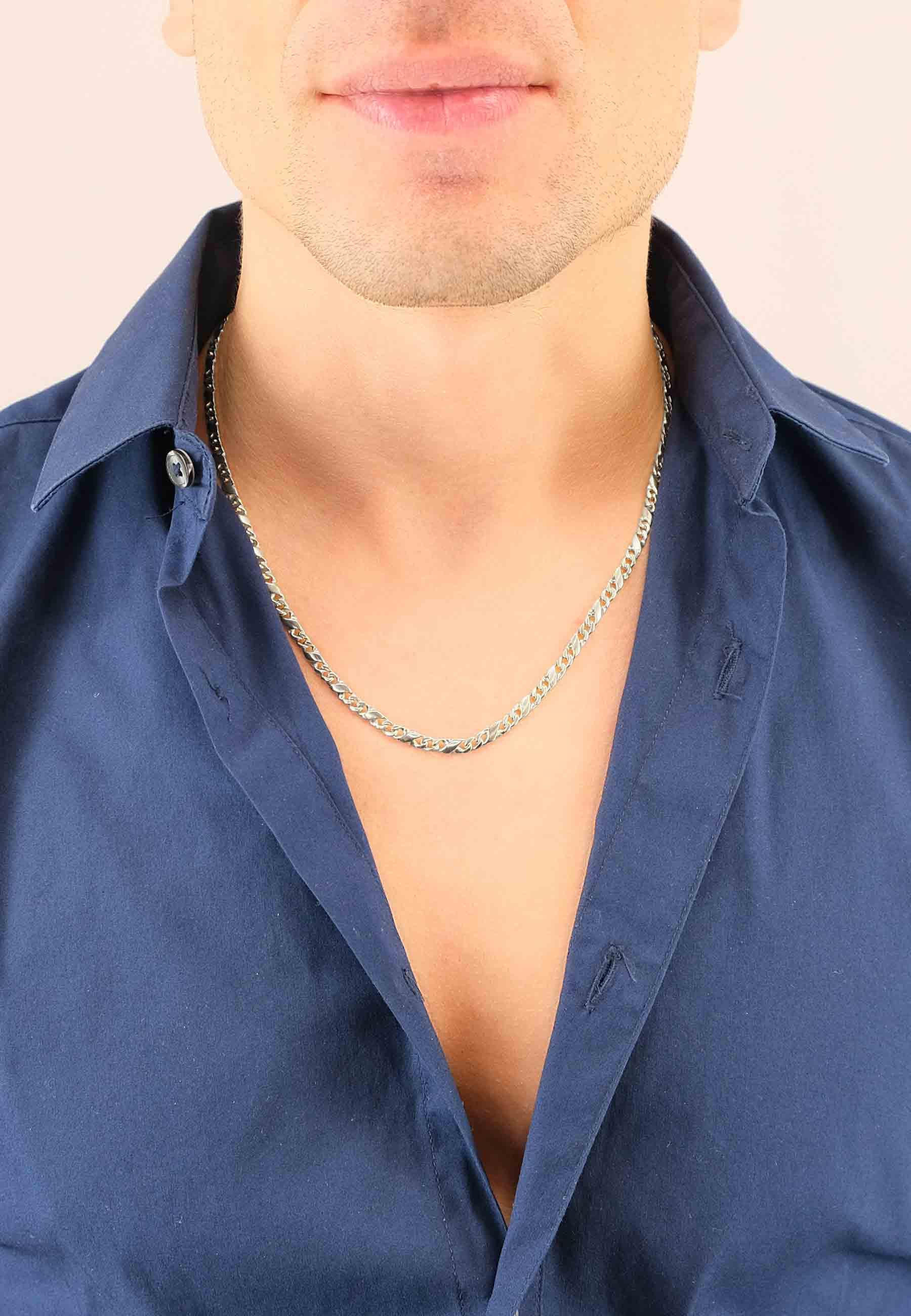 MUAU Schmuck Collier Carrera Weissgold 375, 4mm, 45cm