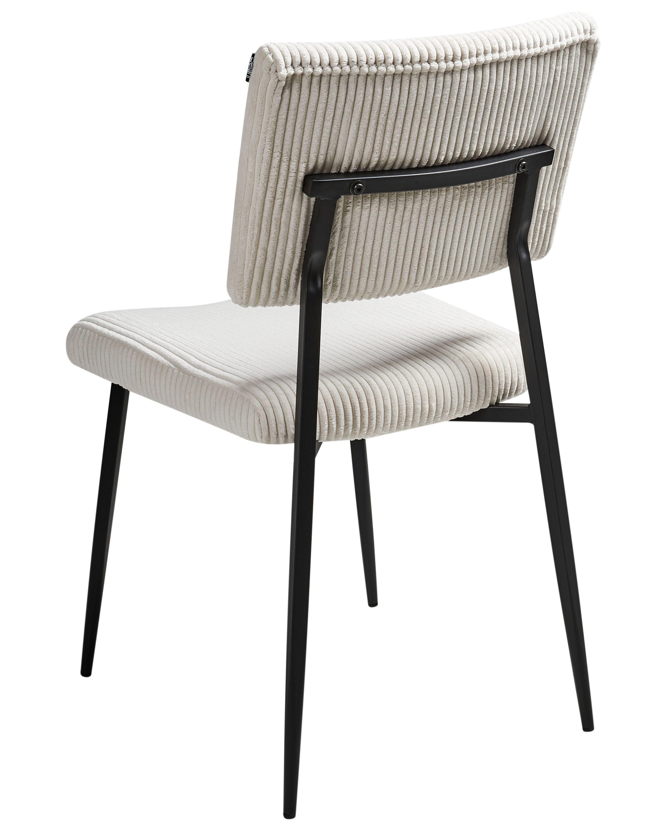 Beliani Esszimmerstuhl 2er Set aus Cord Retro STURGIS