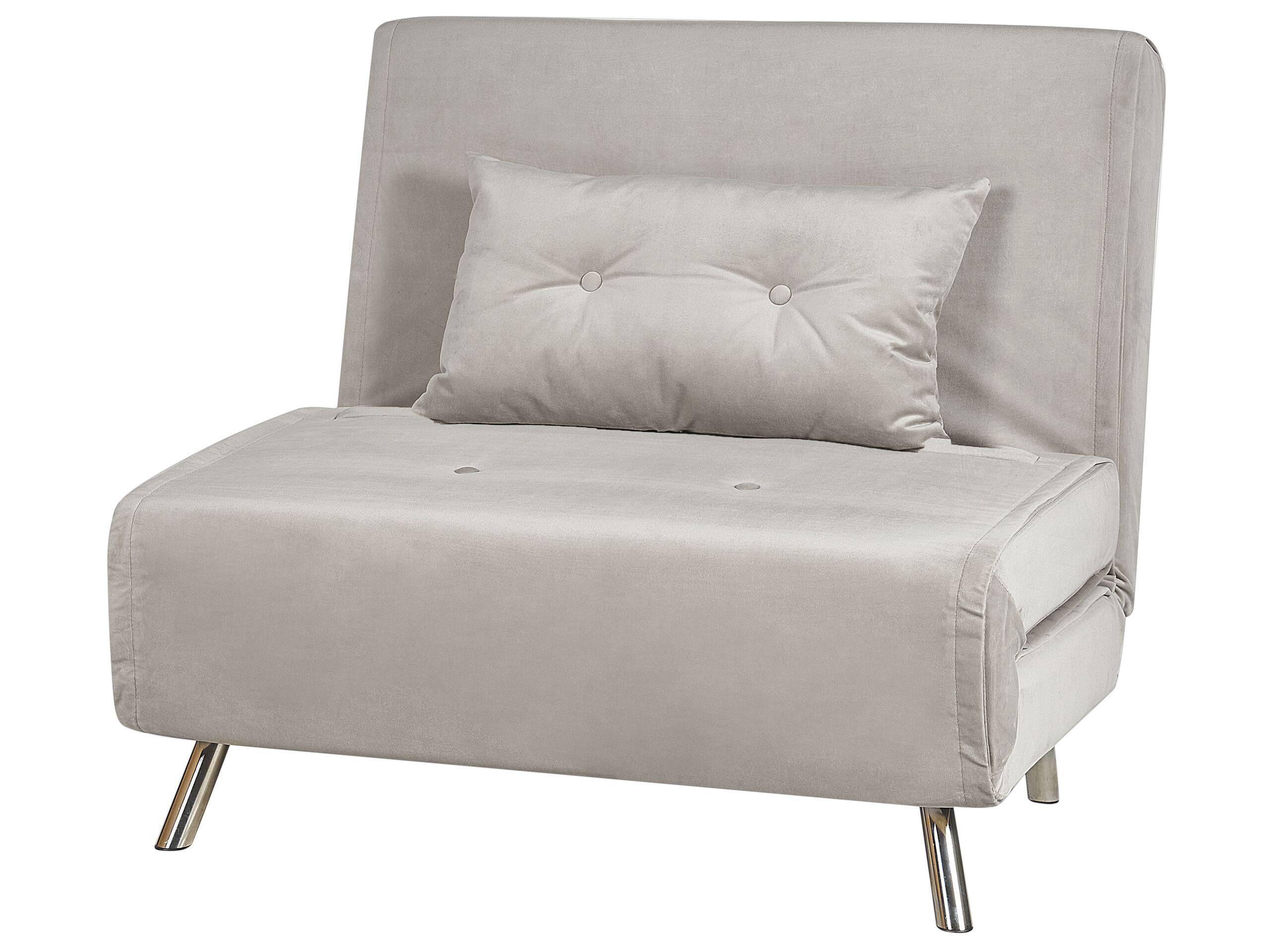 Beliani Schlafsofa aus Samtstoff Modern FARRIS