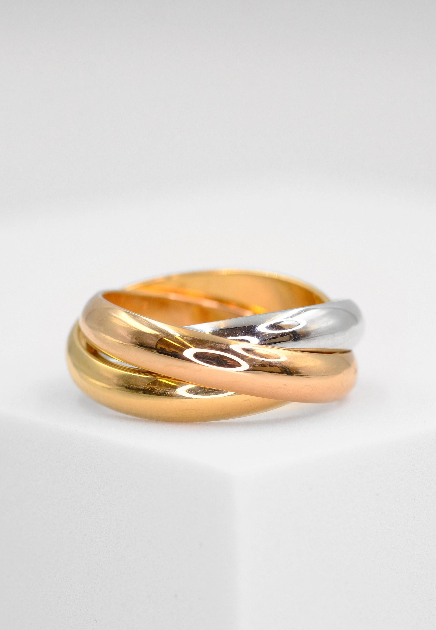 MUAU Schmuck ring Tricolor Weiss-/Gelb-/Rotgold 750