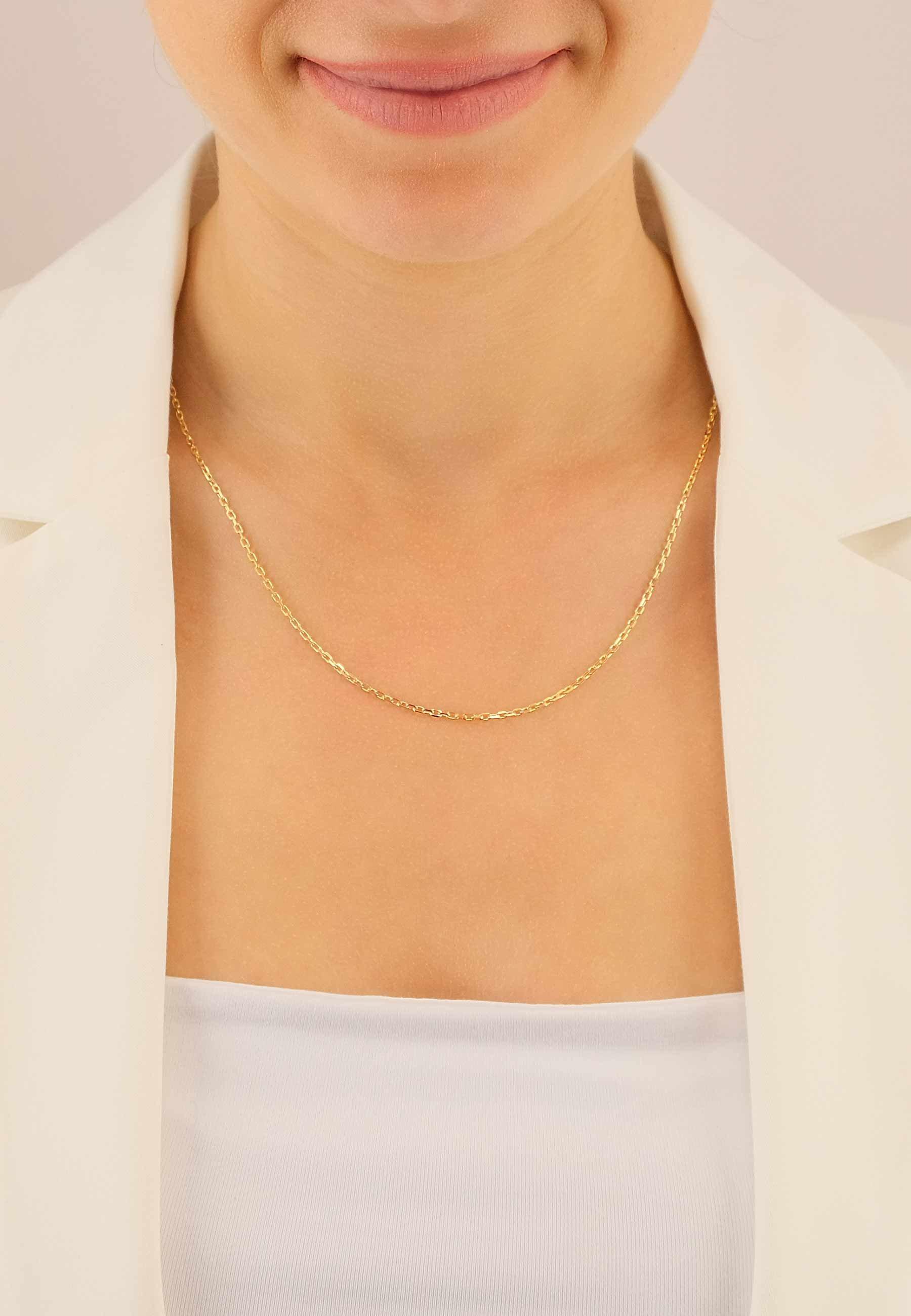 MUAU Schmuck Collier Anker Gelbgold 750, 1.8mm, 40cm