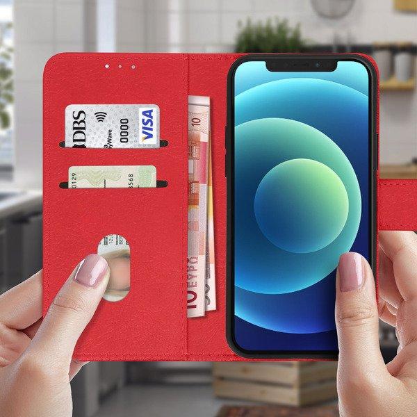 Avizar Klapphülle iPhone 12 / 12 Pro Rot