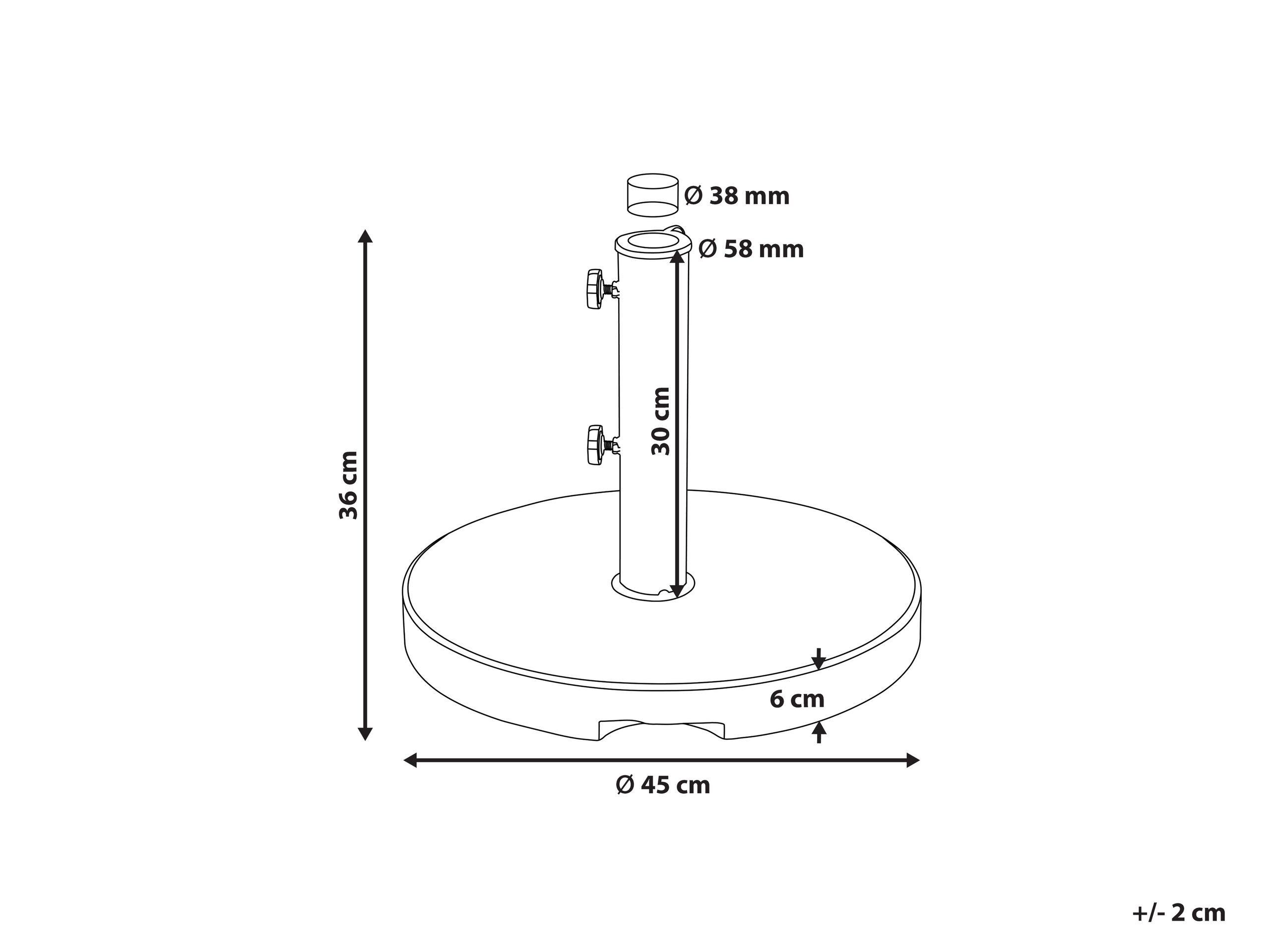 Beliani Sonnenschirmfuss aus Granit CEGGIA