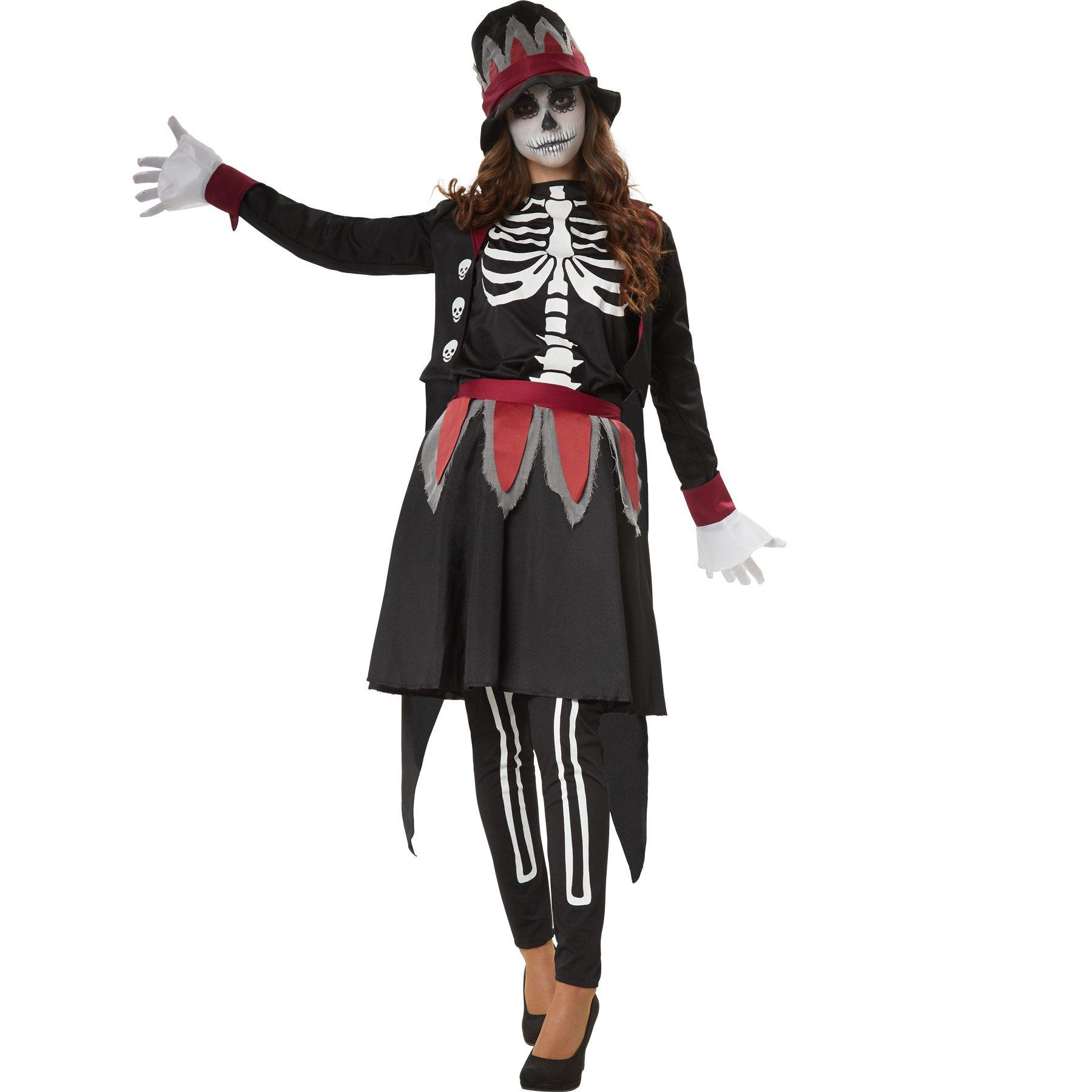 Tectake Frauenkostüm Gruselige Skull Lady
