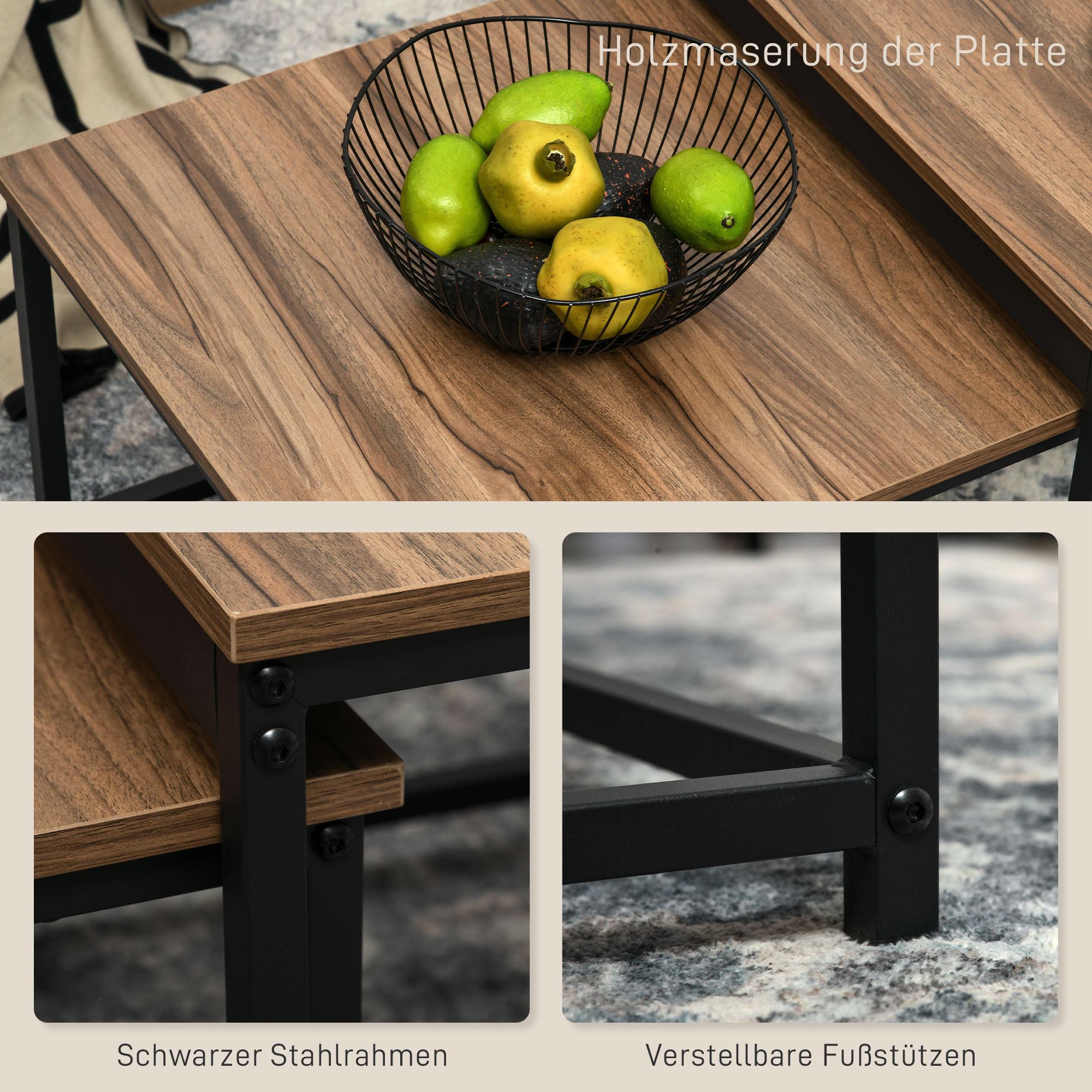 HOMCOM Couchtisch-Set