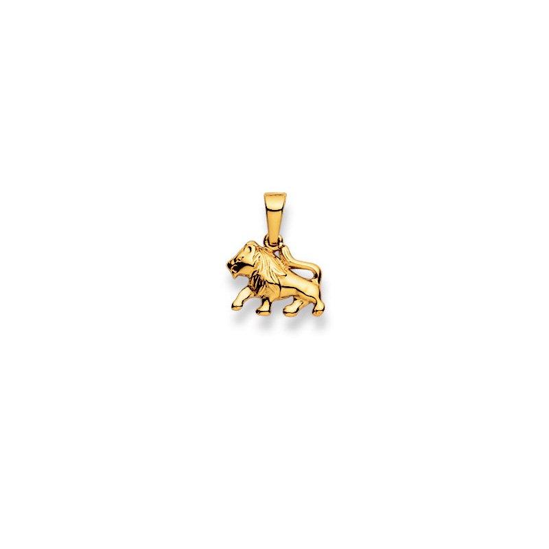 MUAU Schmuck Anhänger Sternzeichen Löwe Gelbgold 750, 16x12mm