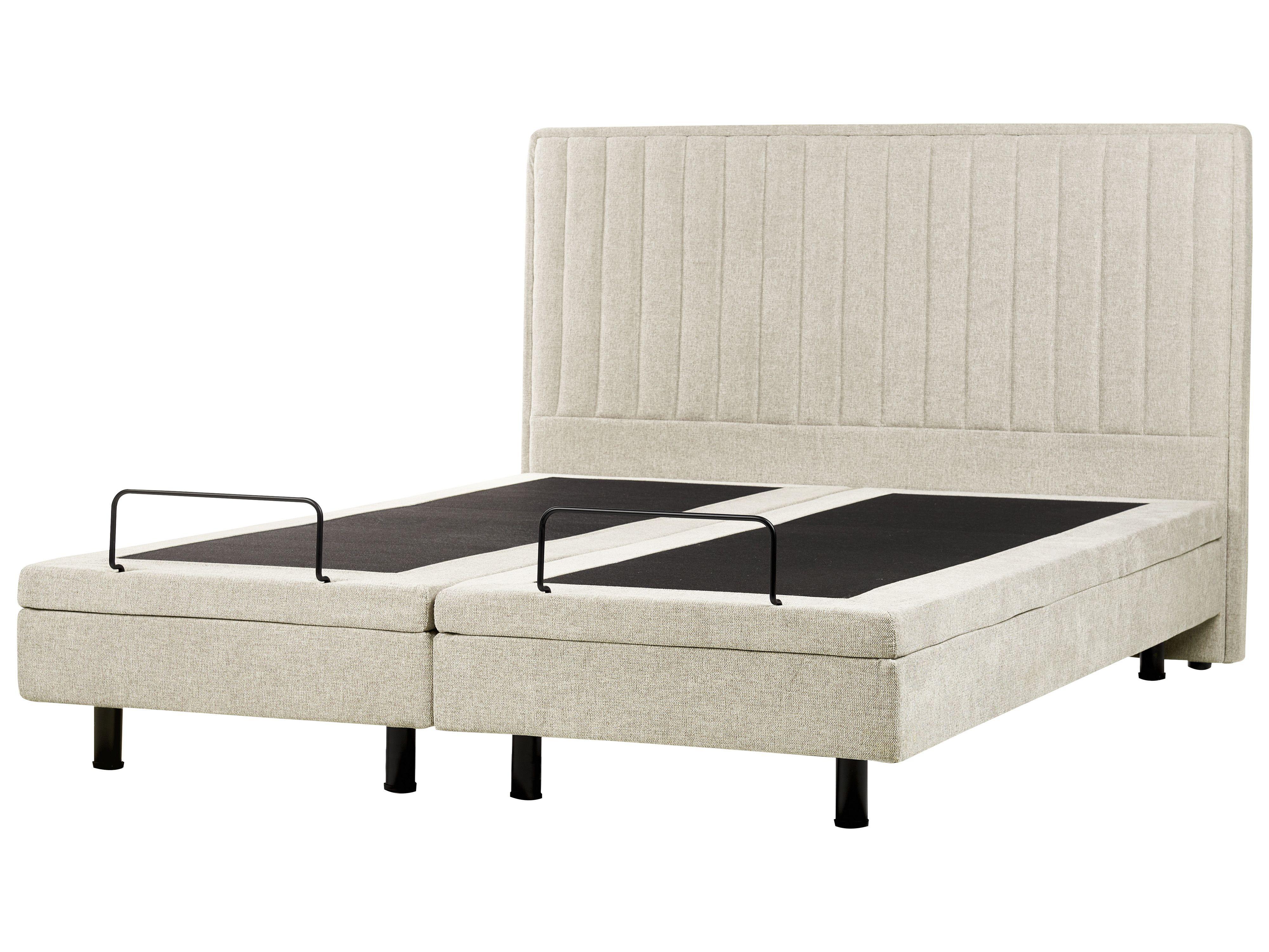 Beliani Bett verstellbar aus Polyester Skandinavisch DUKE II
