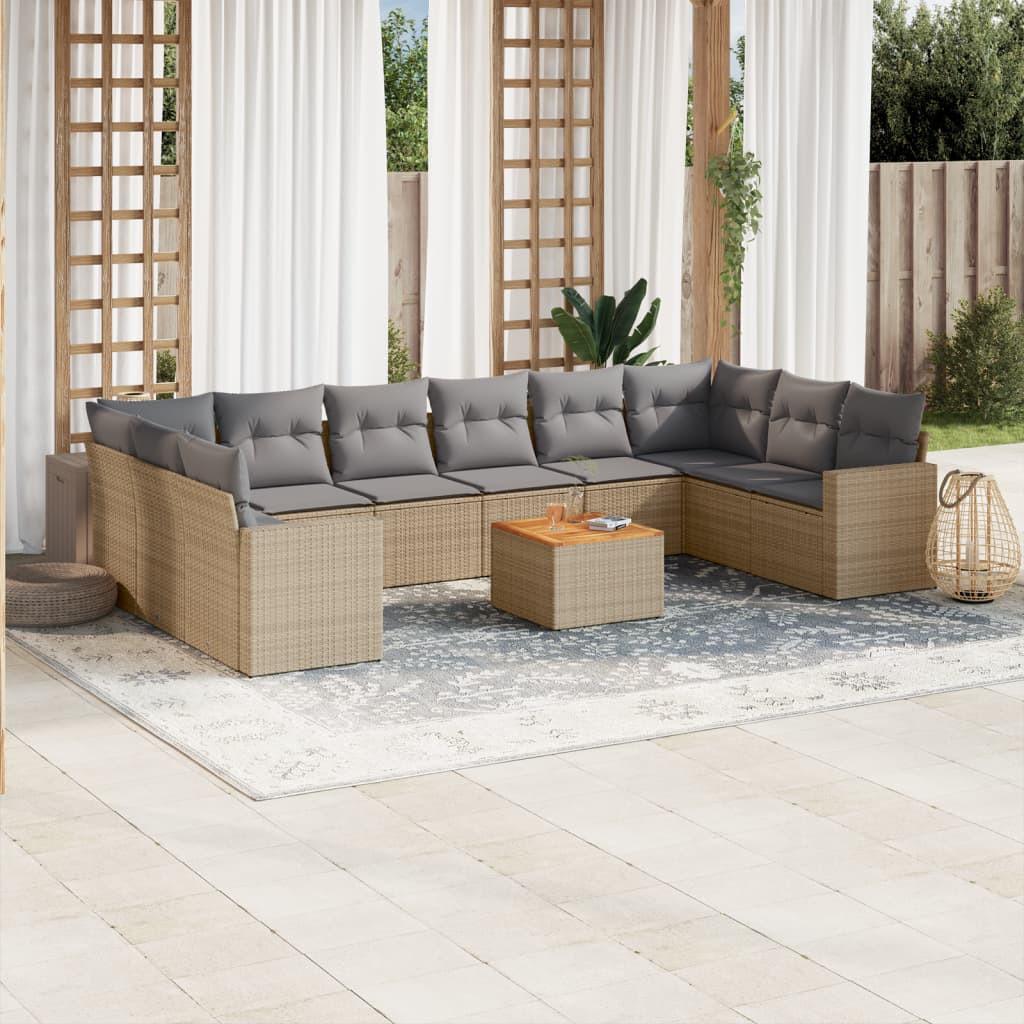 VidaXL Garten sofagarnitur poly-rattan