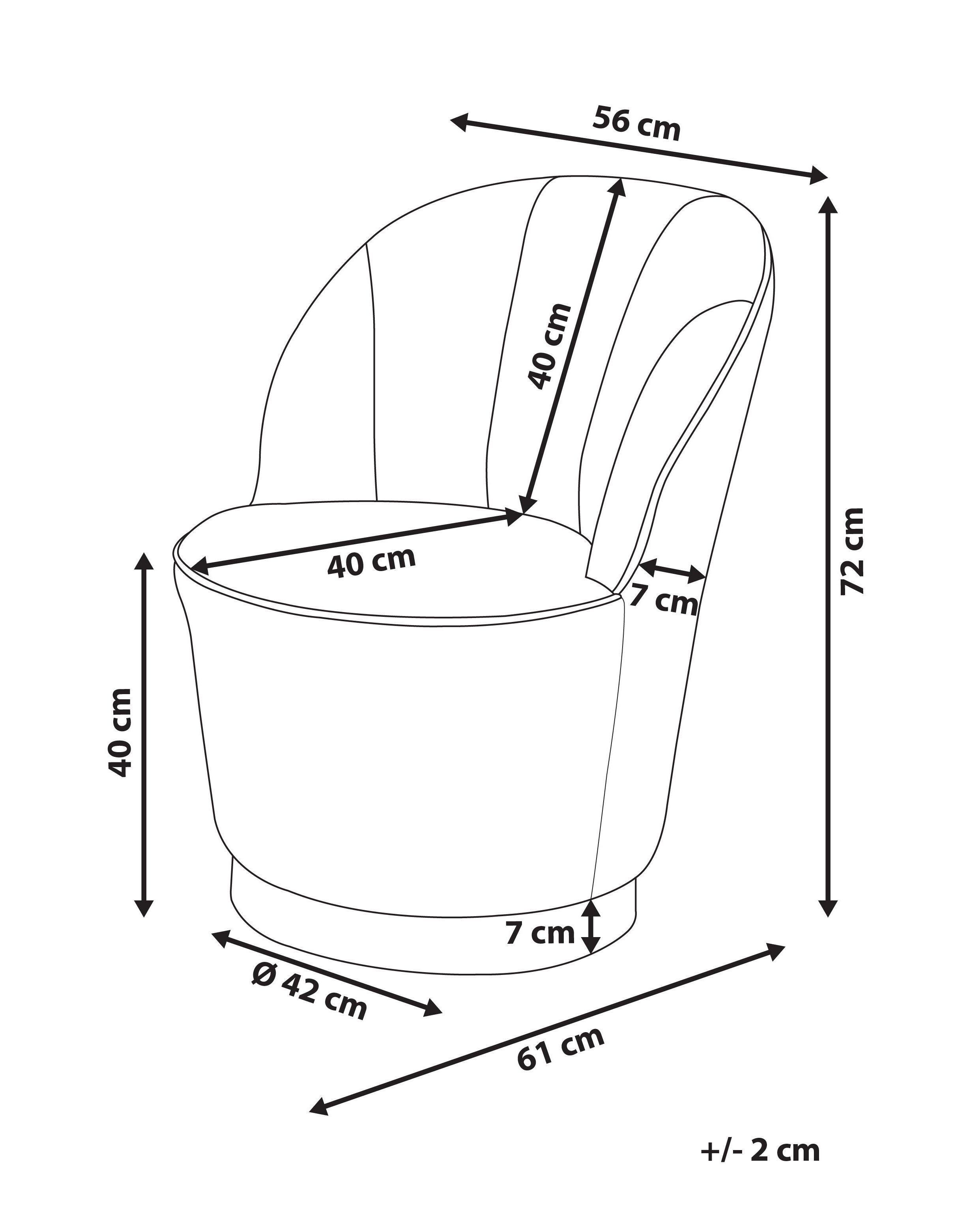 Beliani Sessel aus Samtstoff Glamourös ALBY